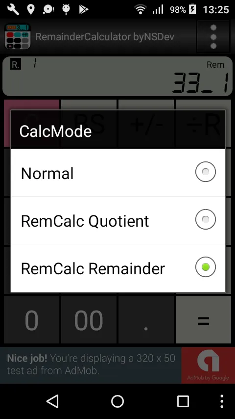 RemainderCalculator byNSDev | Indus Appstore | Screenshot