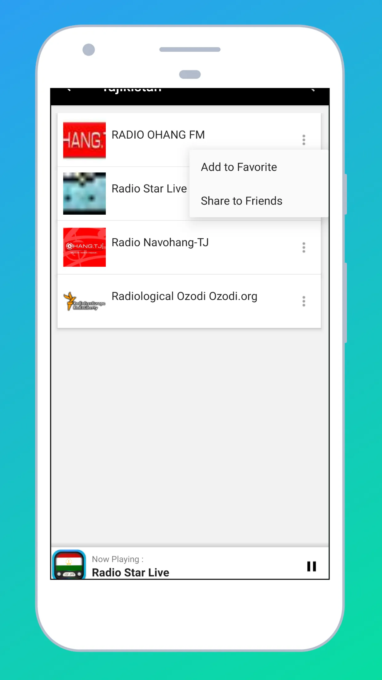 Radio Tajikistan: Radio Online | Indus Appstore | Screenshot