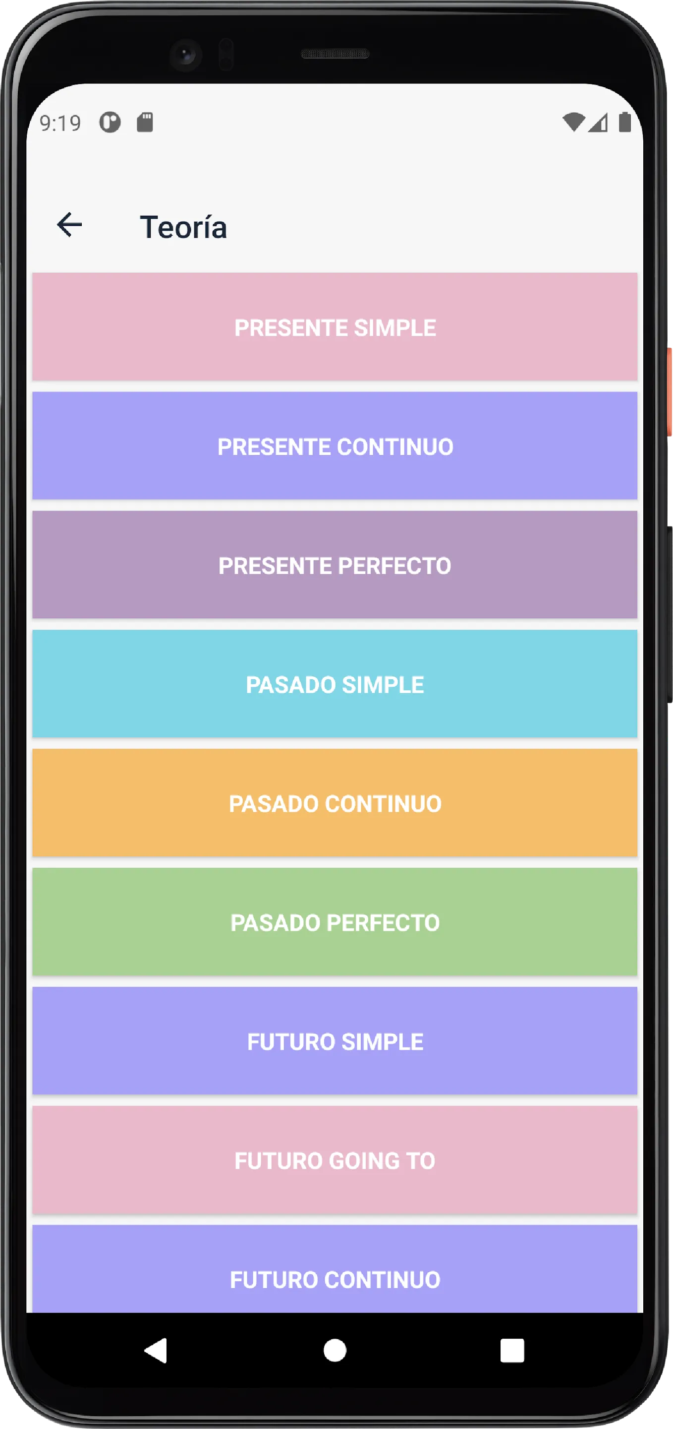 Verbos en Inglés | Indus Appstore | Screenshot