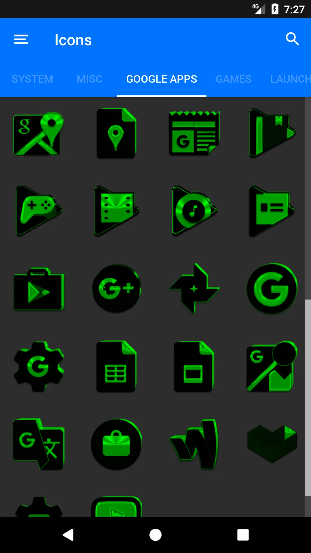 Black and Green Icon Pack | Indus Appstore | Screenshot