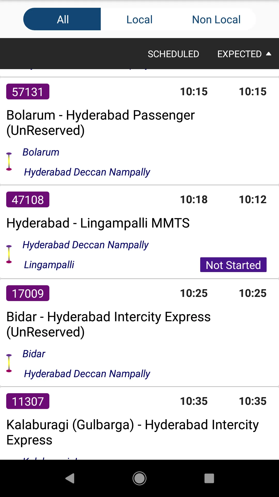 Hyderabad Trains | Indus Appstore | Screenshot