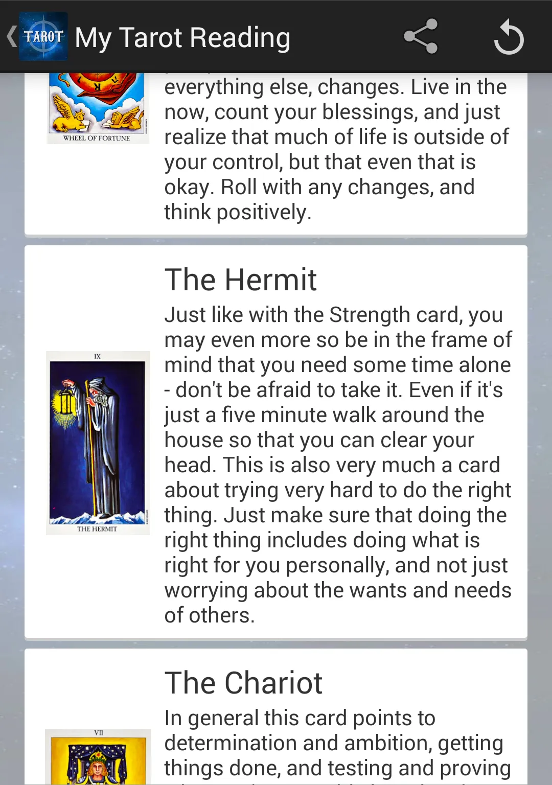 Daily Tarot Card Reading | Indus Appstore | Screenshot