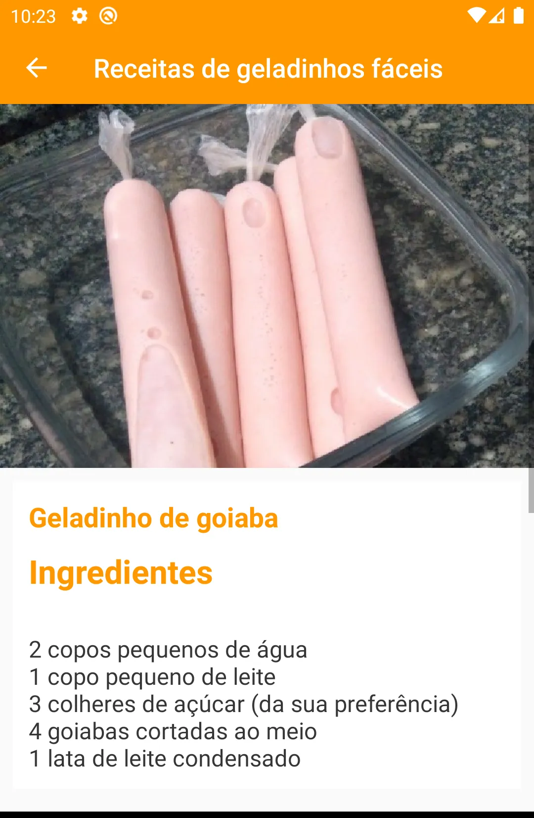 Receitas de geladinhos fáceis | Indus Appstore | Screenshot