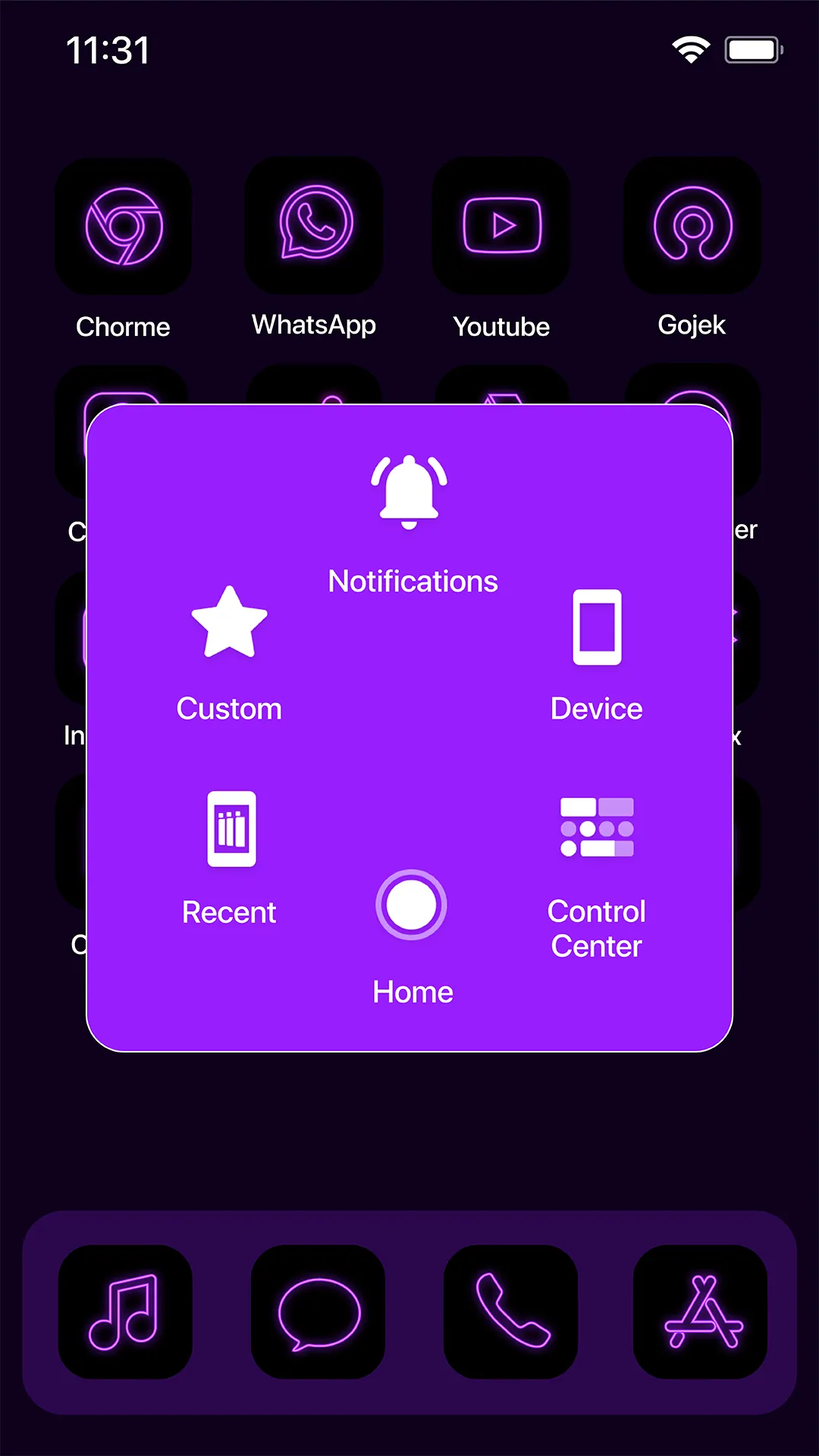 Wow Purple Neon - Icon Pack | Indus Appstore | Screenshot