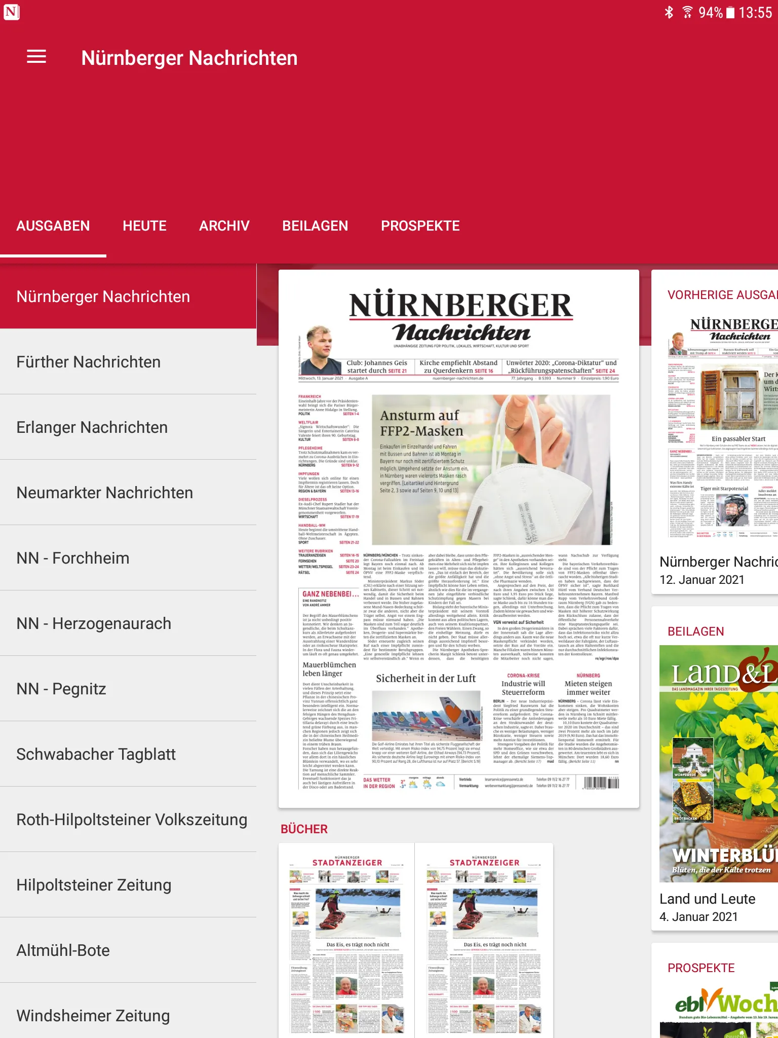 Nürnberger Nachrichten E-Paper | Indus Appstore | Screenshot