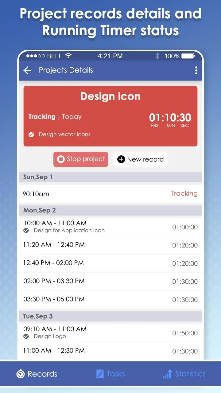 MyHours : Track Your Hours, Ti | Indus Appstore | Screenshot