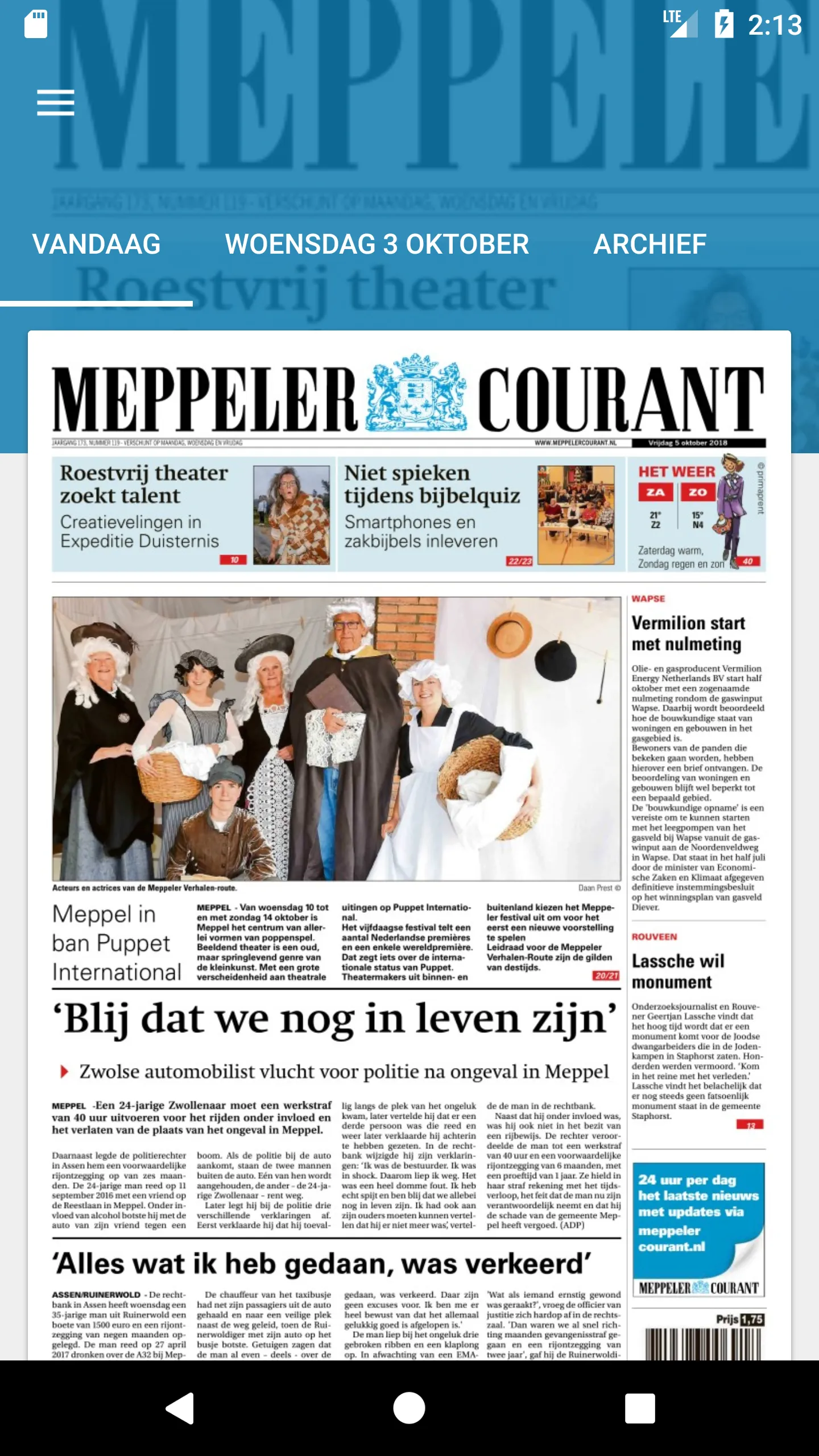 Meppeler Courant digitale kran | Indus Appstore | Screenshot