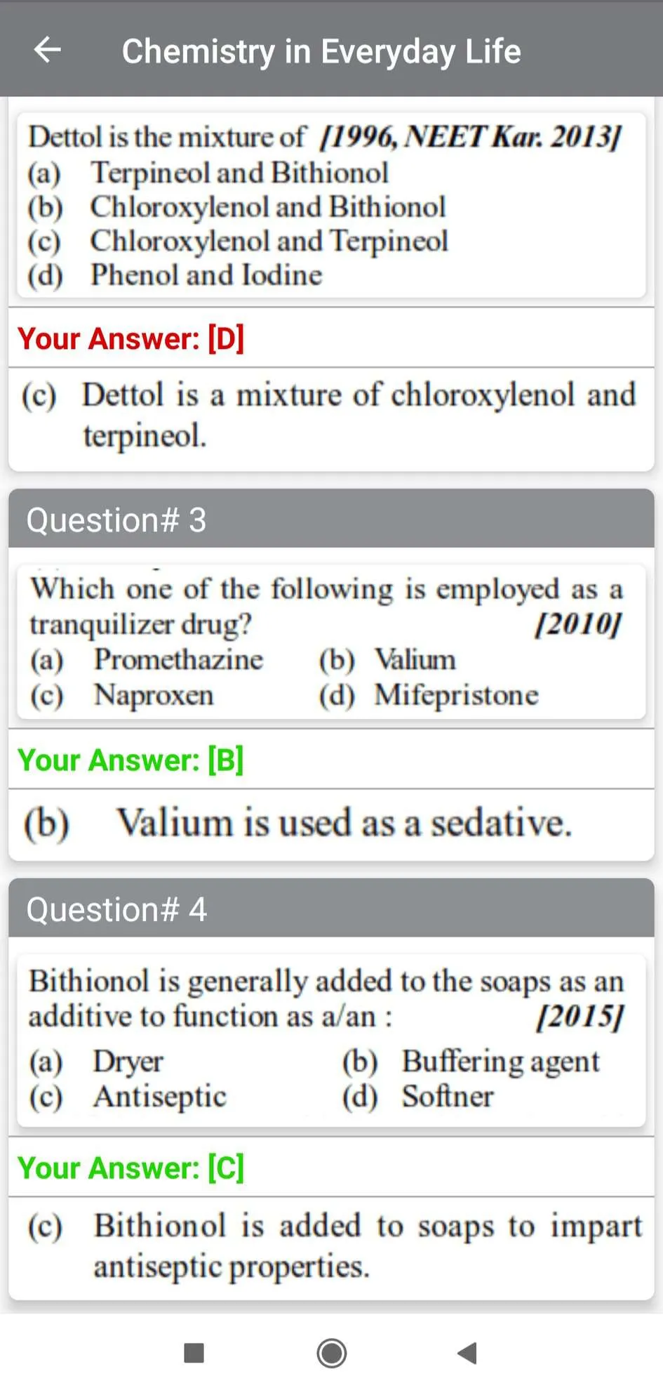 CHEMISTRY - NEET MCQs MOCK TES | Indus Appstore | Screenshot