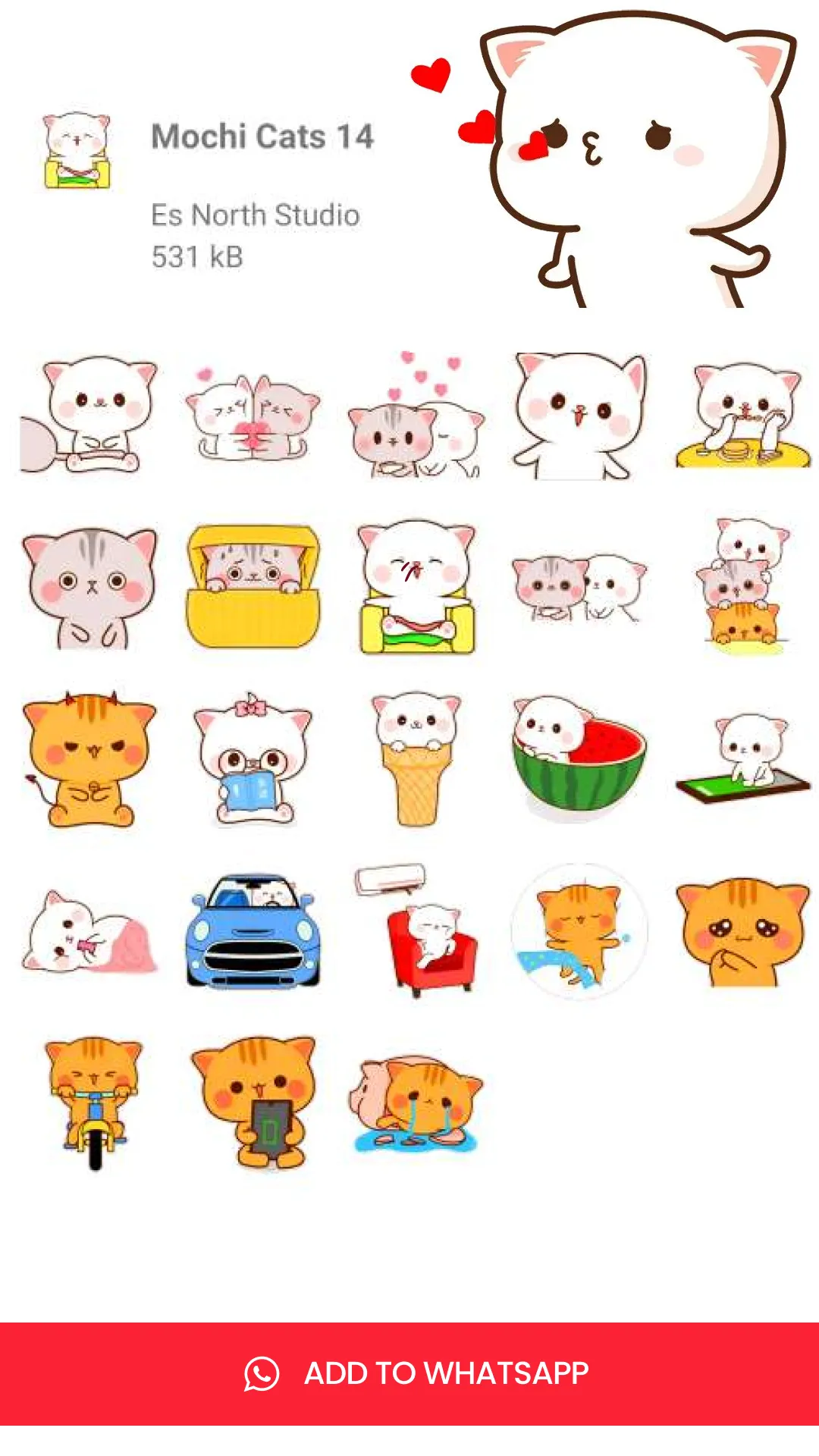 Mochi Cat Stickers - WASticker | Indus Appstore | Screenshot