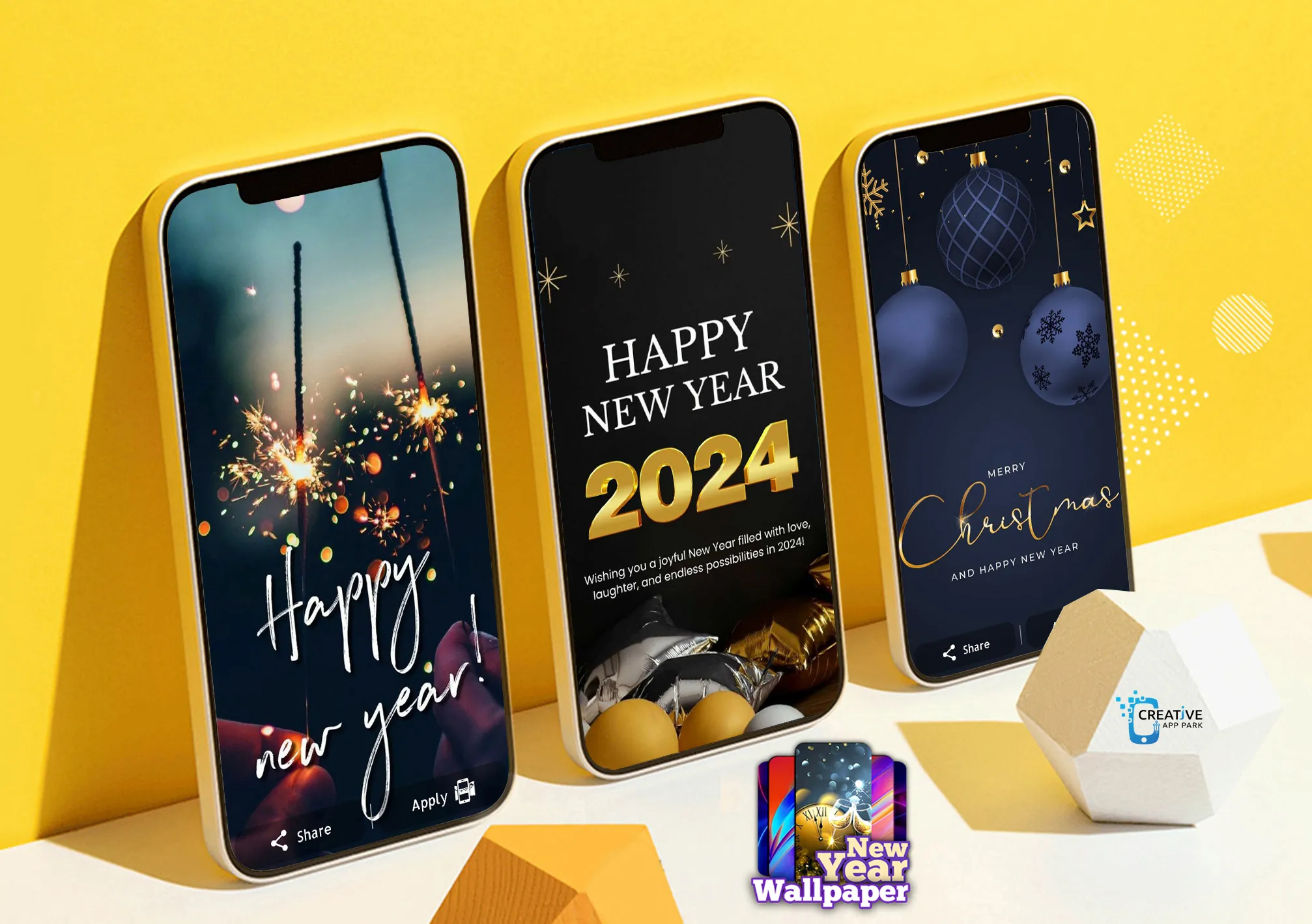 Happy new year wallpaper 2024 | Indus Appstore | Screenshot