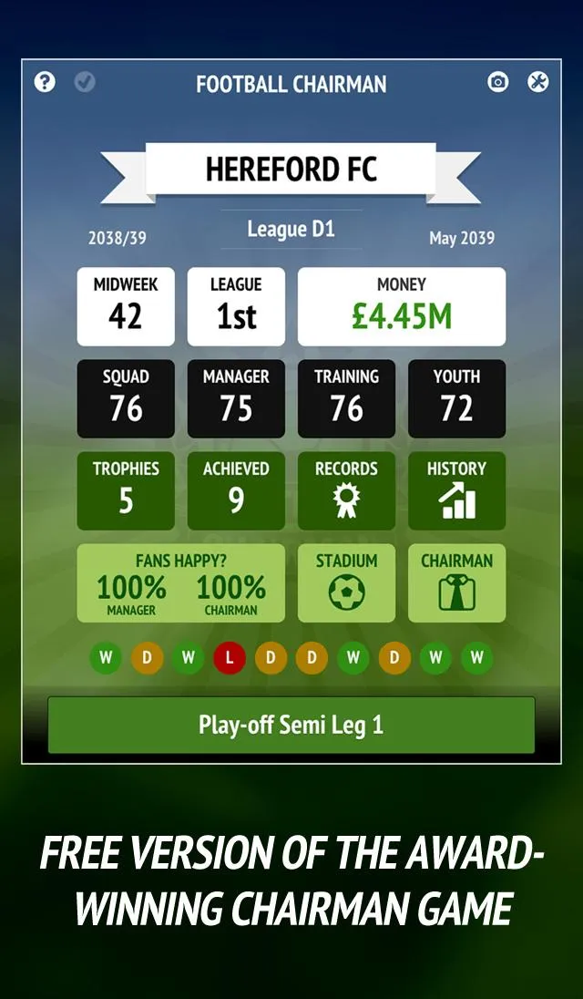 Football Chairman (Soccer) | Indus Appstore | Screenshot