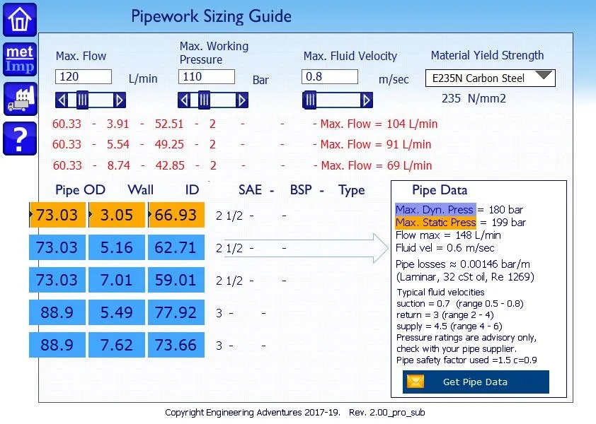 Hydraulic Fluid Power Calculat | Indus Appstore | Screenshot
