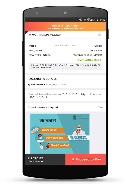 IRCTC Rail Connect | Indus Appstore | Screenshot