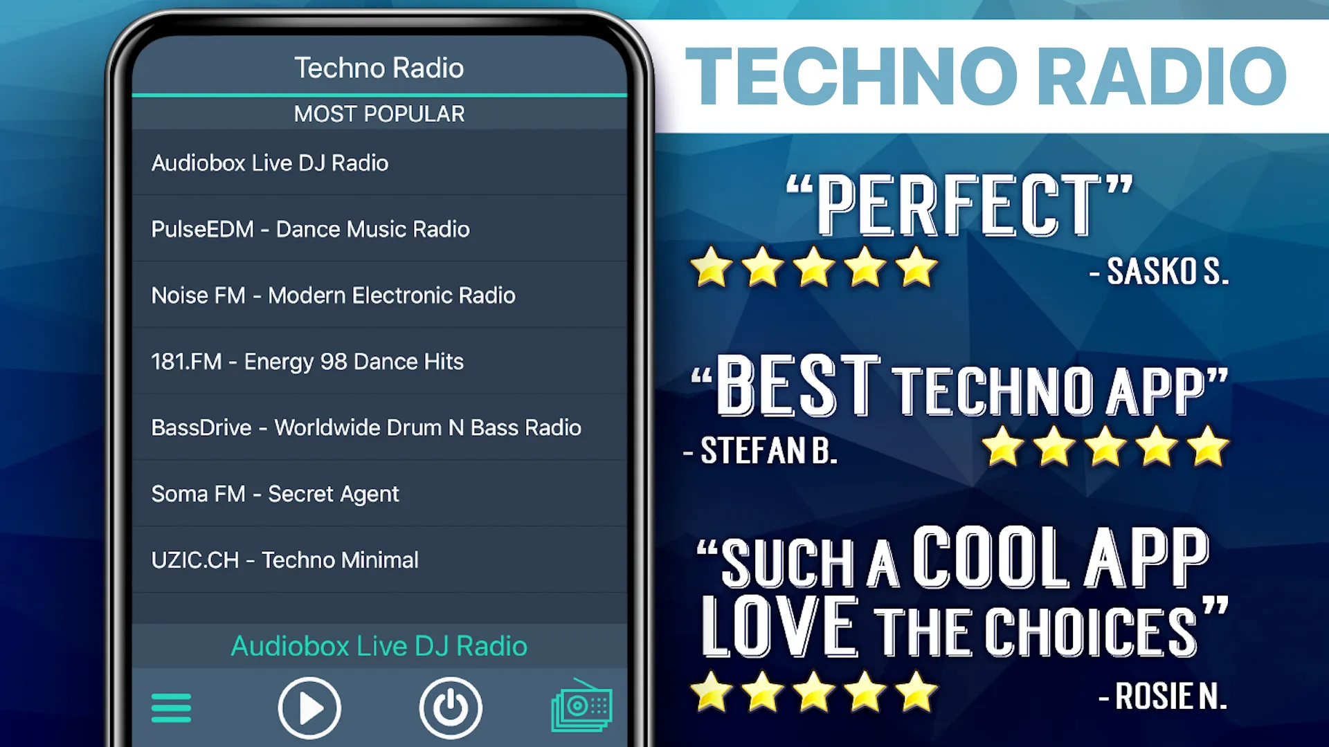 Techno Radio Favorites | Indus Appstore | Screenshot