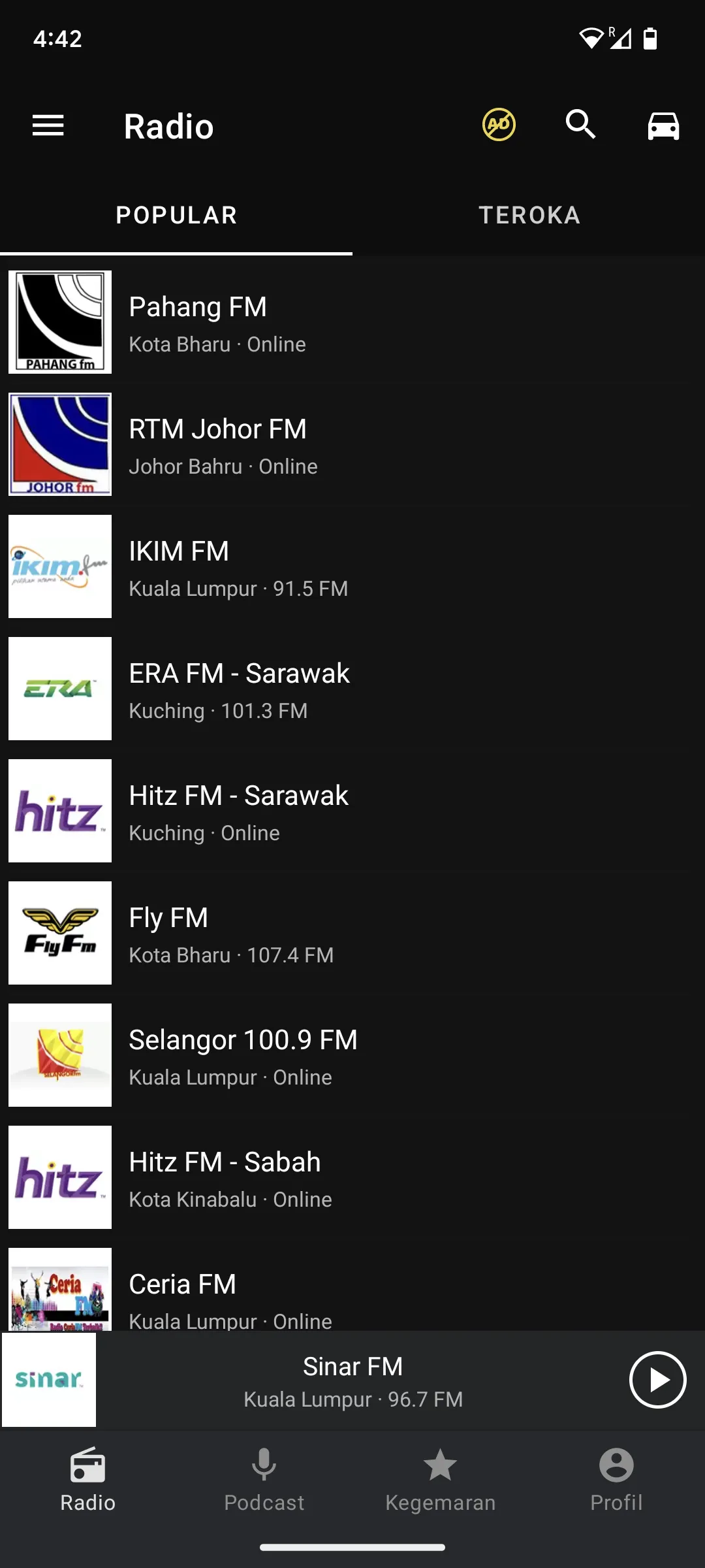 Radio FM Malaysia | Indus Appstore | Screenshot