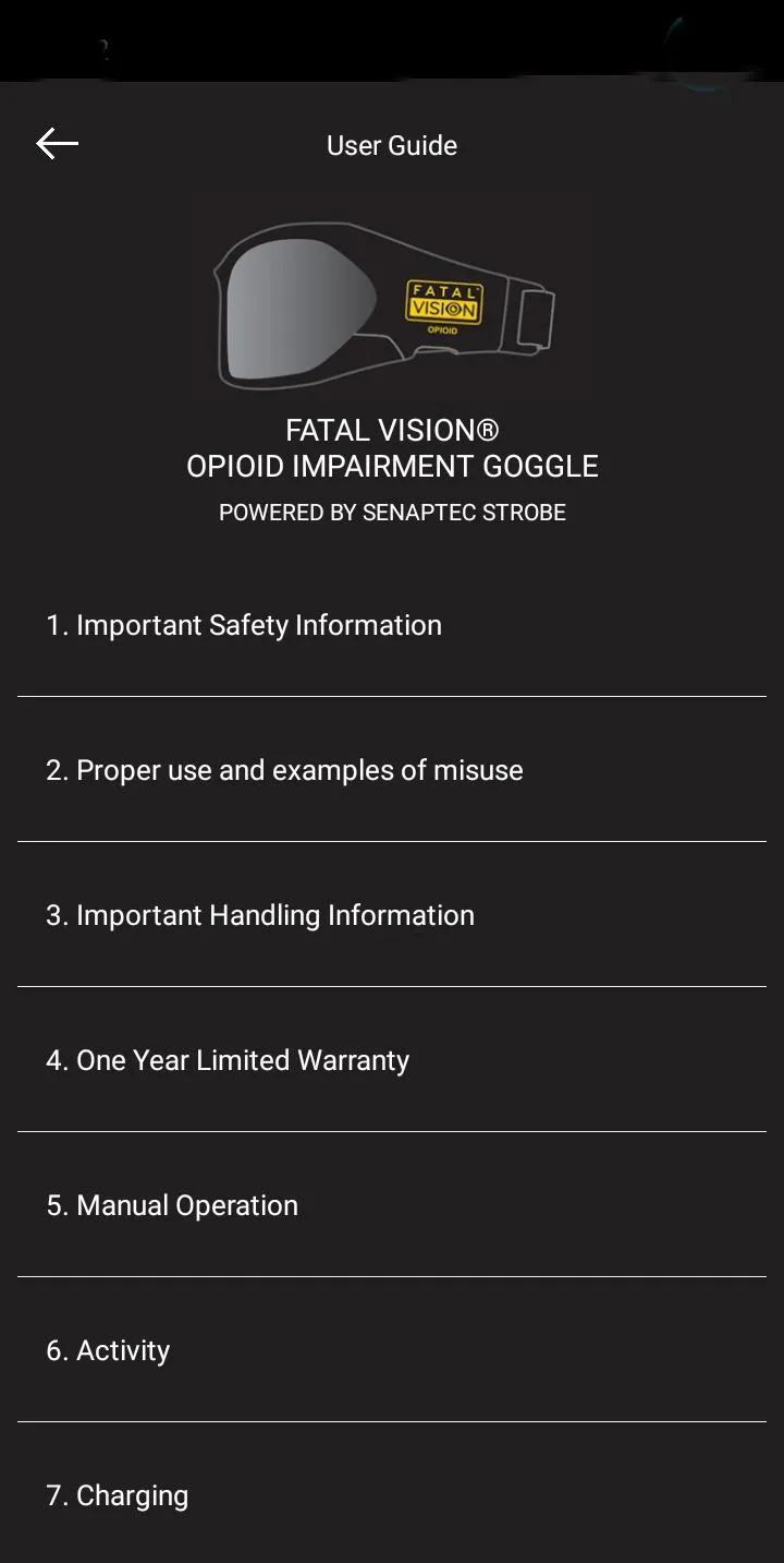 Fatal Vision Opioid Goggle app | Indus Appstore | Screenshot