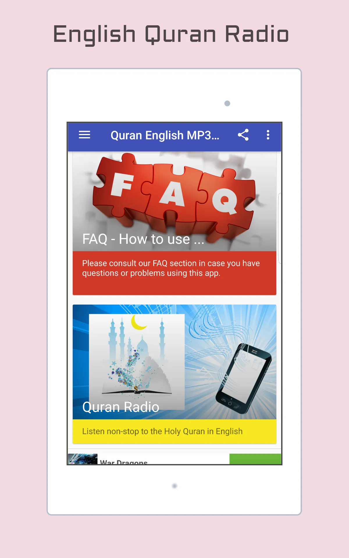 Quran English MP3 & ebook | Indus Appstore | Screenshot