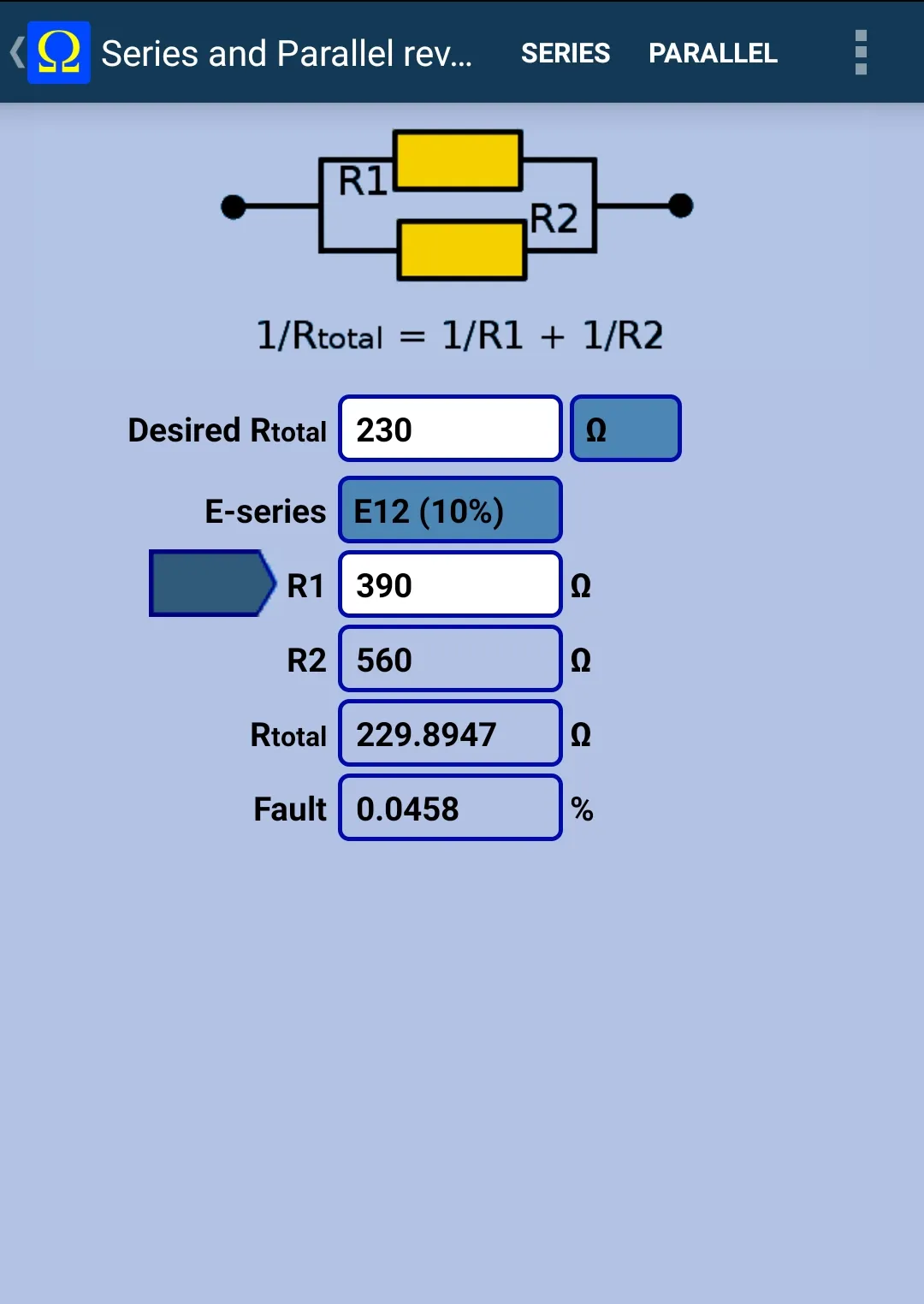 Ohm's Law Calculator | Indus Appstore | Screenshot