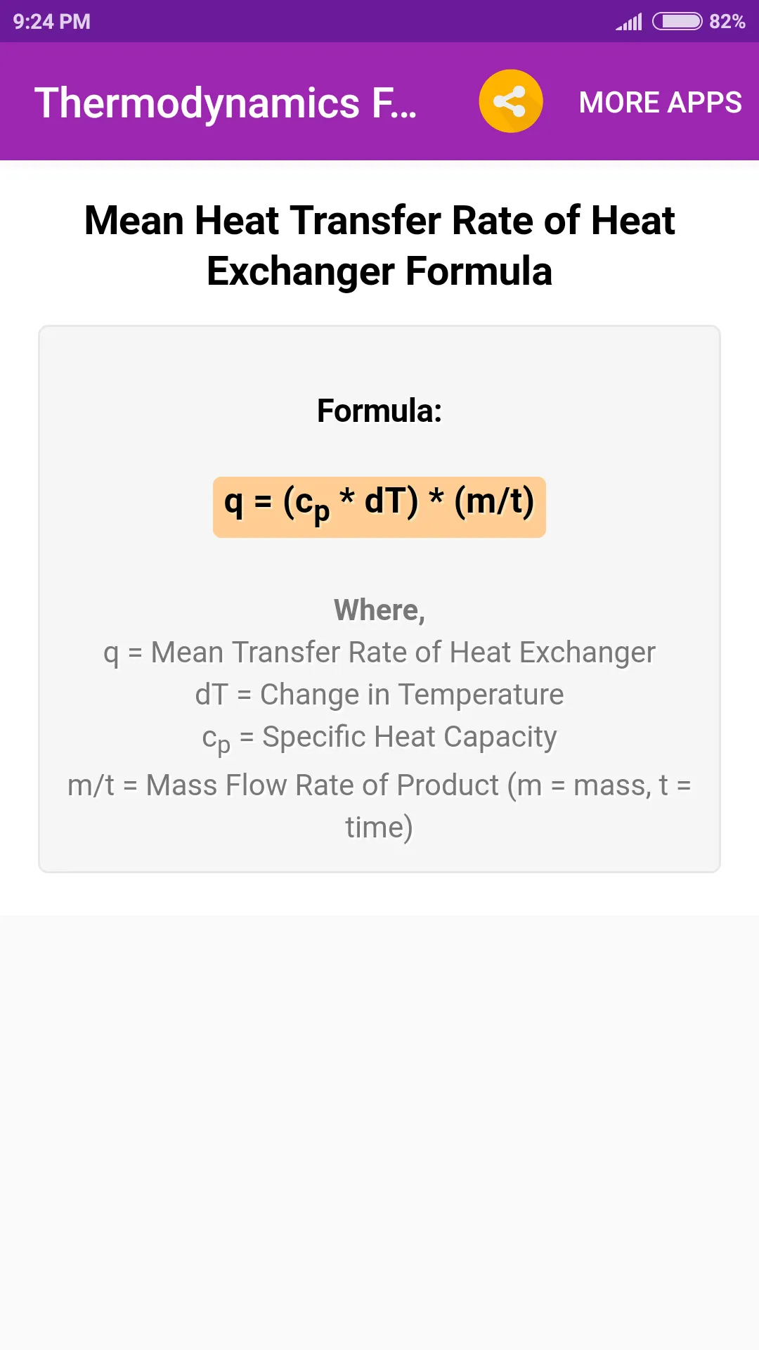 Thermodynamics Formulas | Indus Appstore | Screenshot