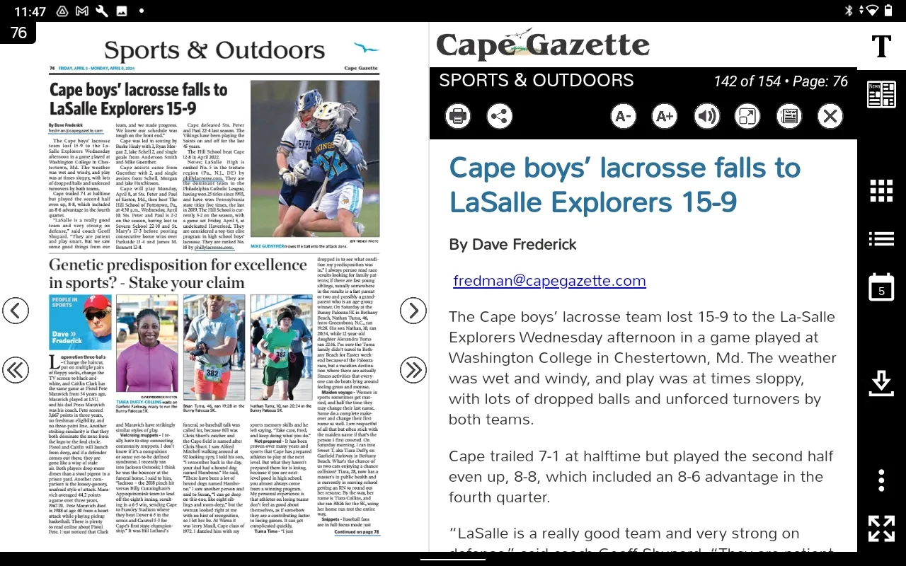 Cape Gazette eEdition | Indus Appstore | Screenshot