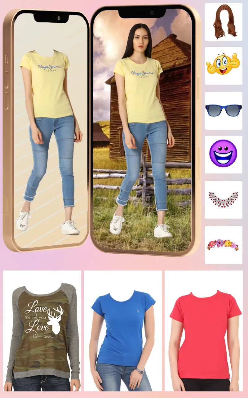 Women T-Shirt Photo Suit Edit | Indus Appstore | Screenshot