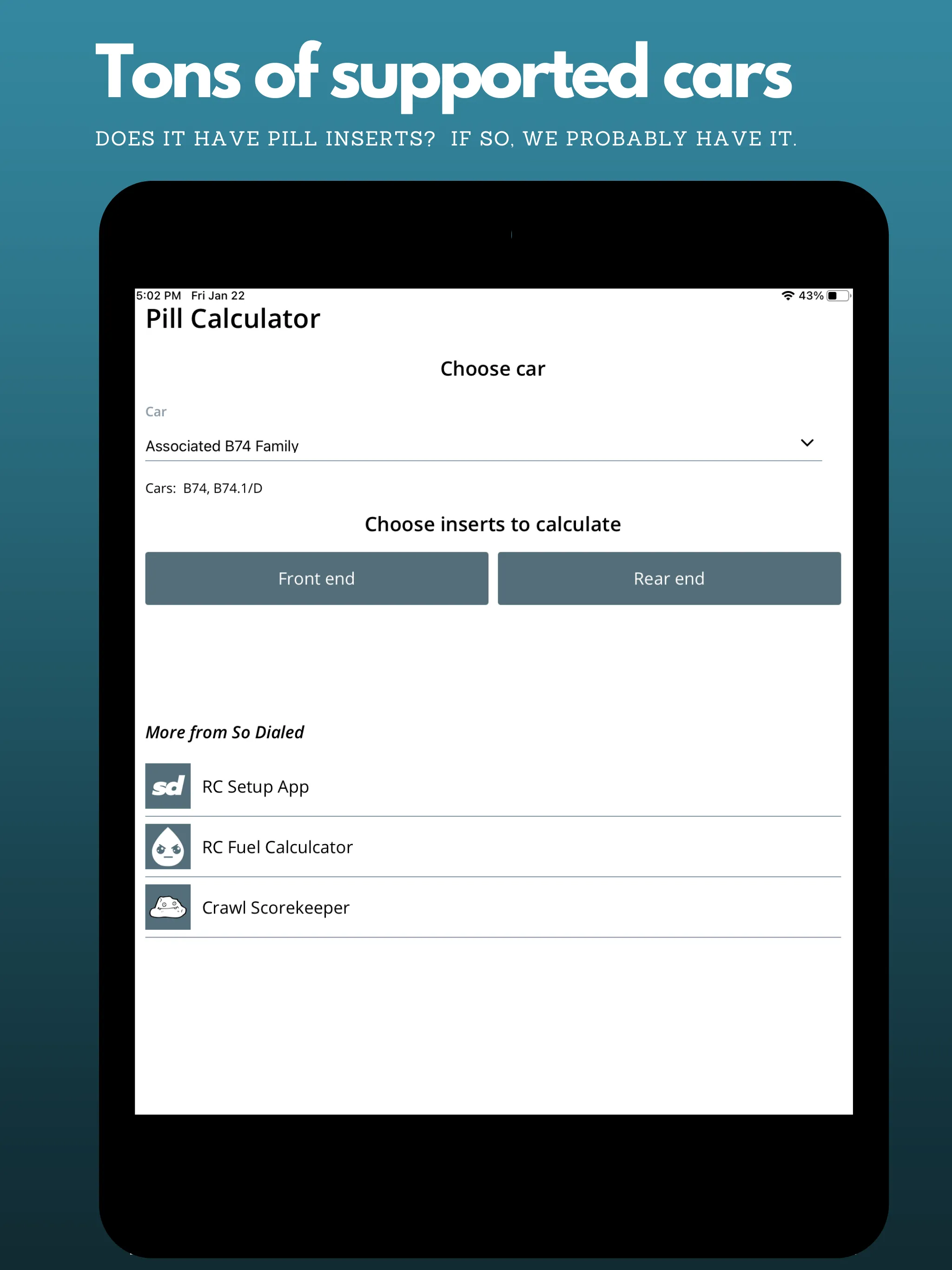 RC Pill Insert Calculator | Indus Appstore | Screenshot