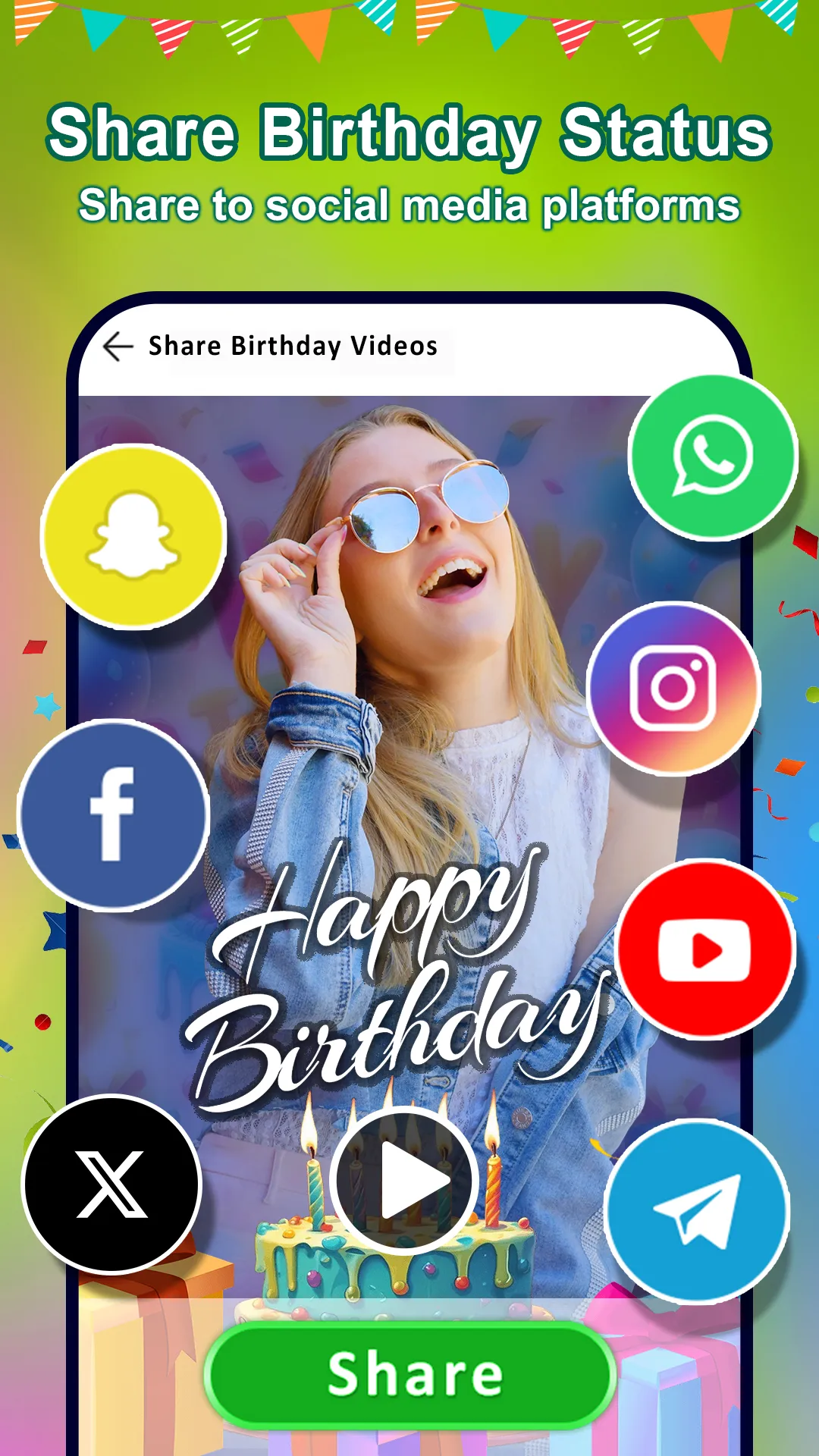 Birthday Video Maker With Song | Indus Appstore | Screenshot