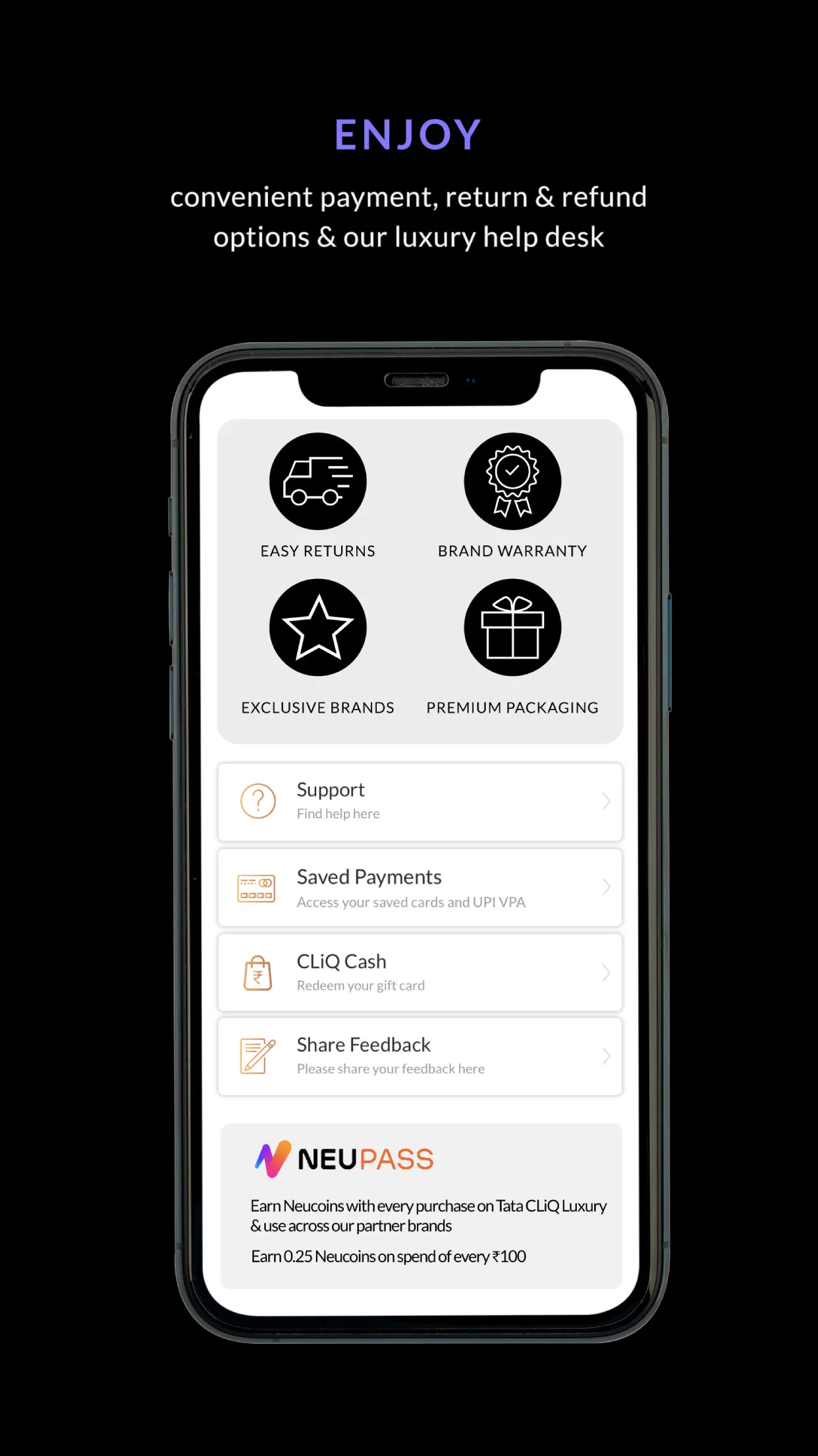 Tata CLiQ Luxury Shopping App | Indus Appstore | Screenshot