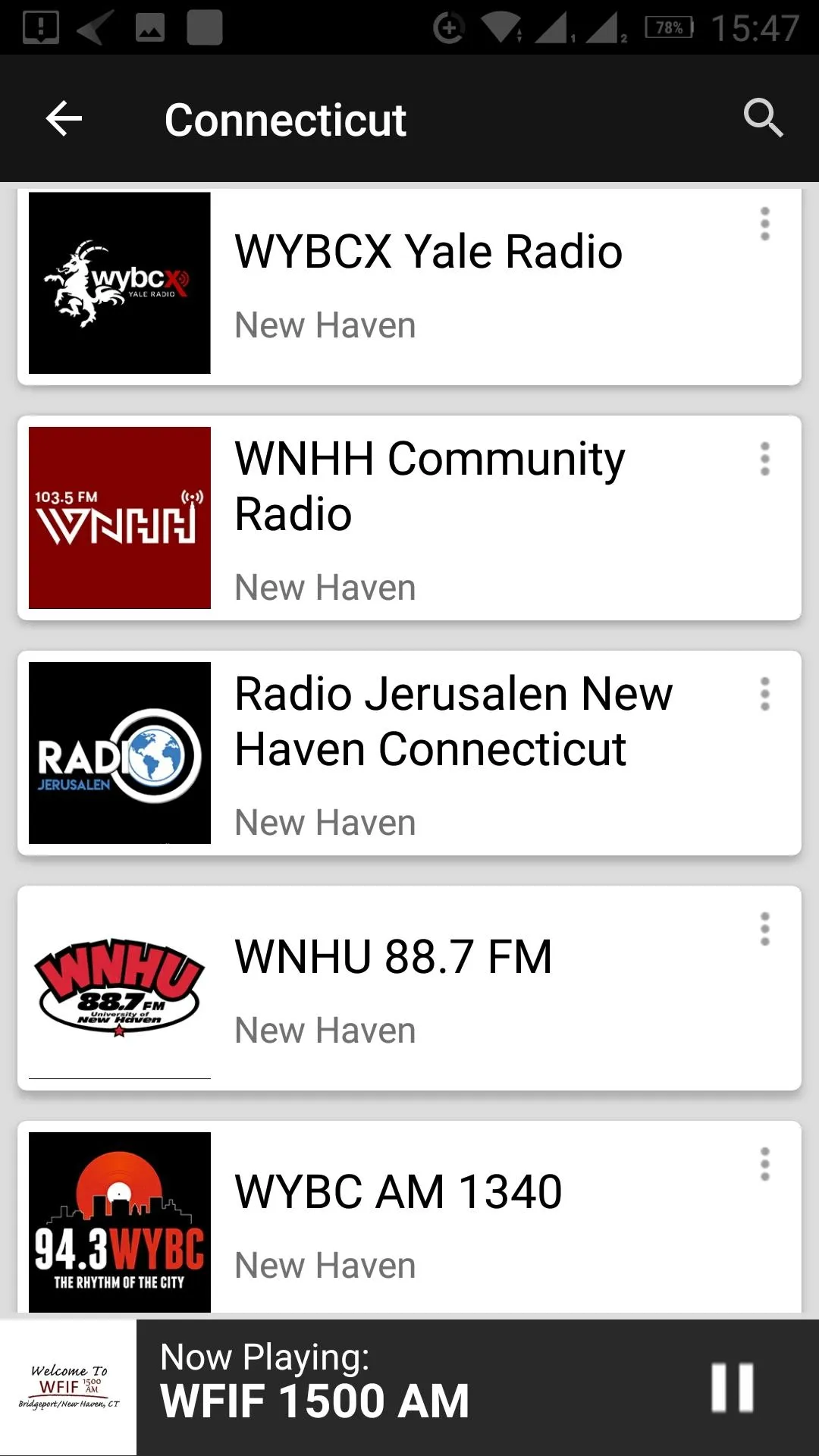 Connecticut Radio Stations | Indus Appstore | Screenshot