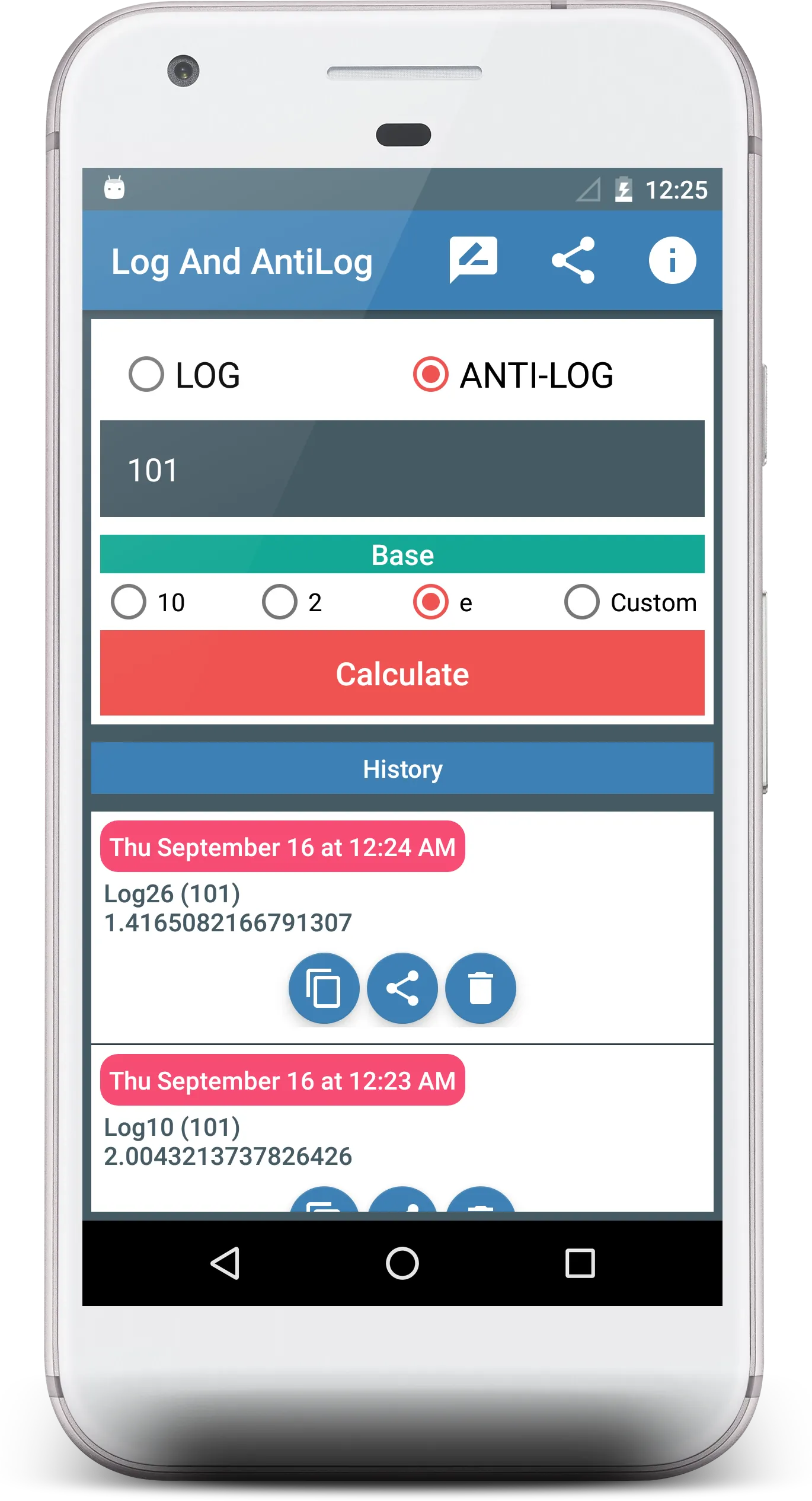 Log and Antilog Calculator | Indus Appstore | Screenshot