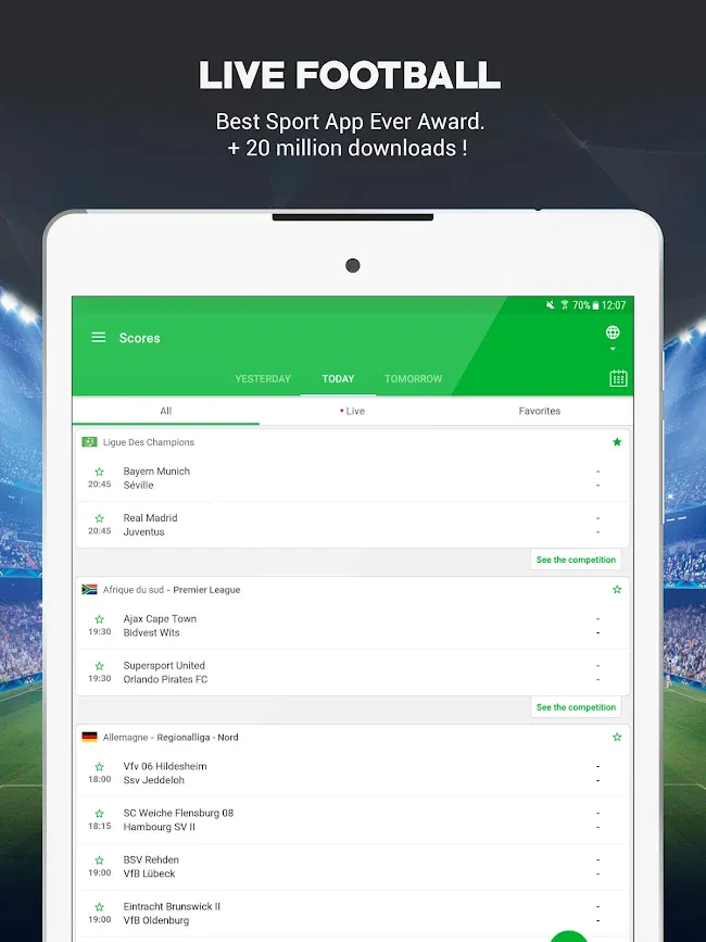 SKORES - Live Football Scores | Indus Appstore | Screenshot