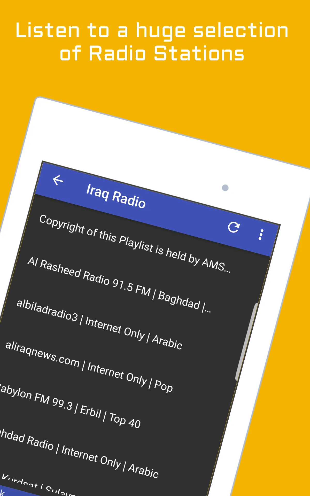 Iraq Radio Stations Music News | Indus Appstore | Screenshot