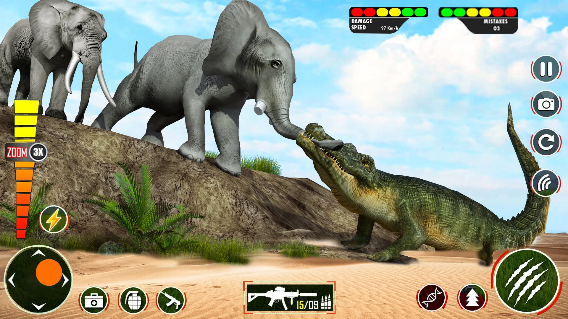 Hungry Animal Crocodile Games | Indus Appstore | Screenshot