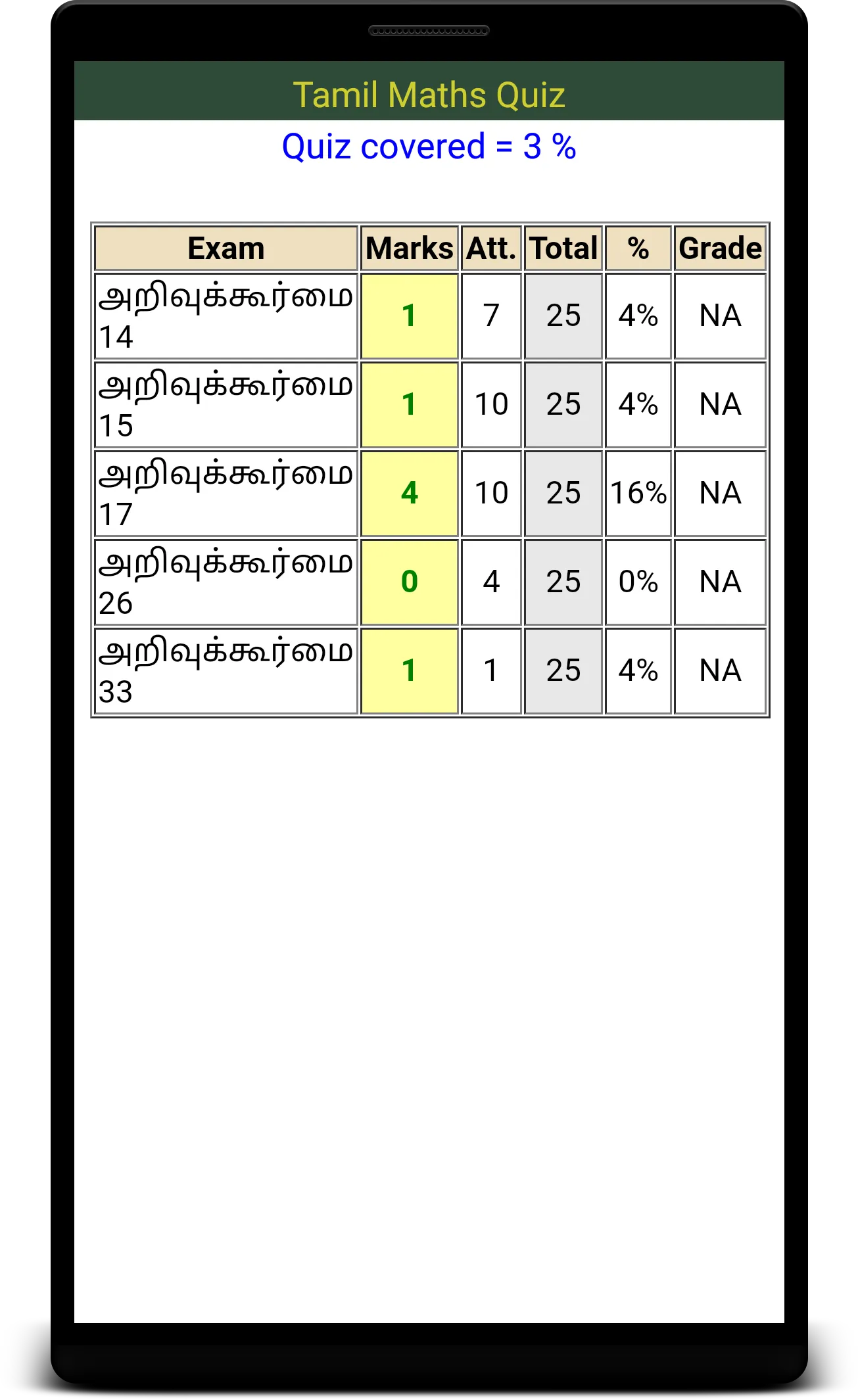 Tamil Maths (அறிவுக்கூர்மை) | Indus Appstore | Screenshot