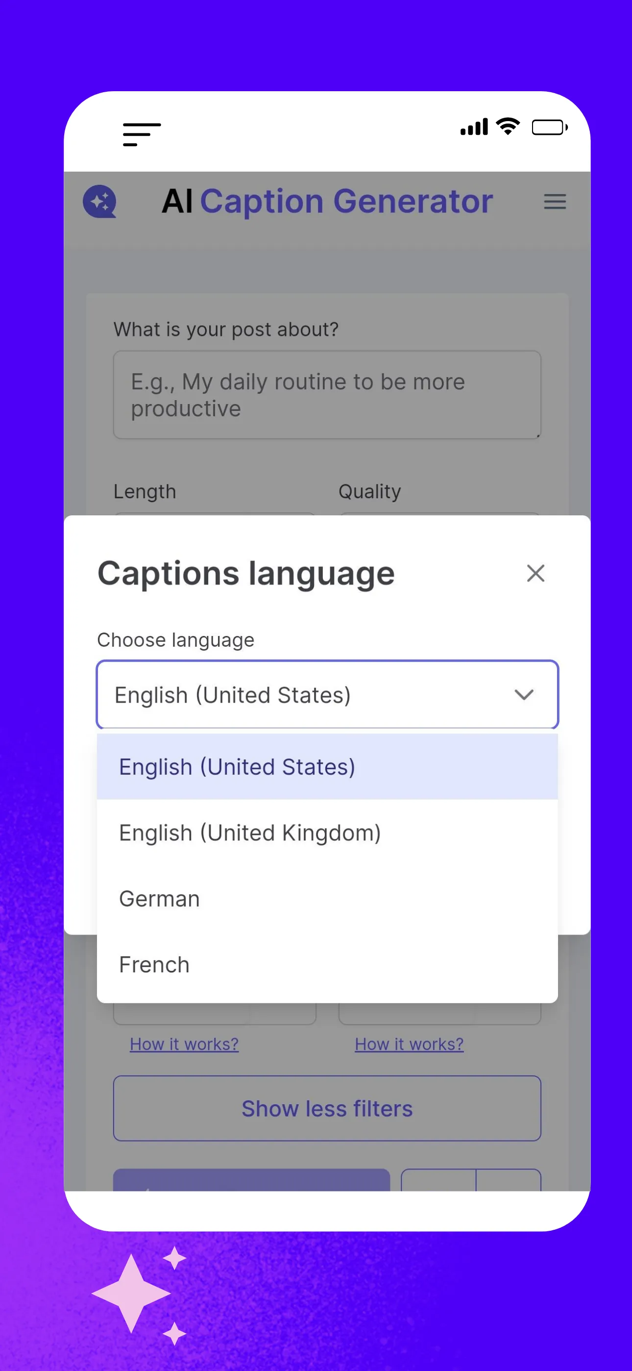 AI Caption Generator | Indus Appstore | Screenshot