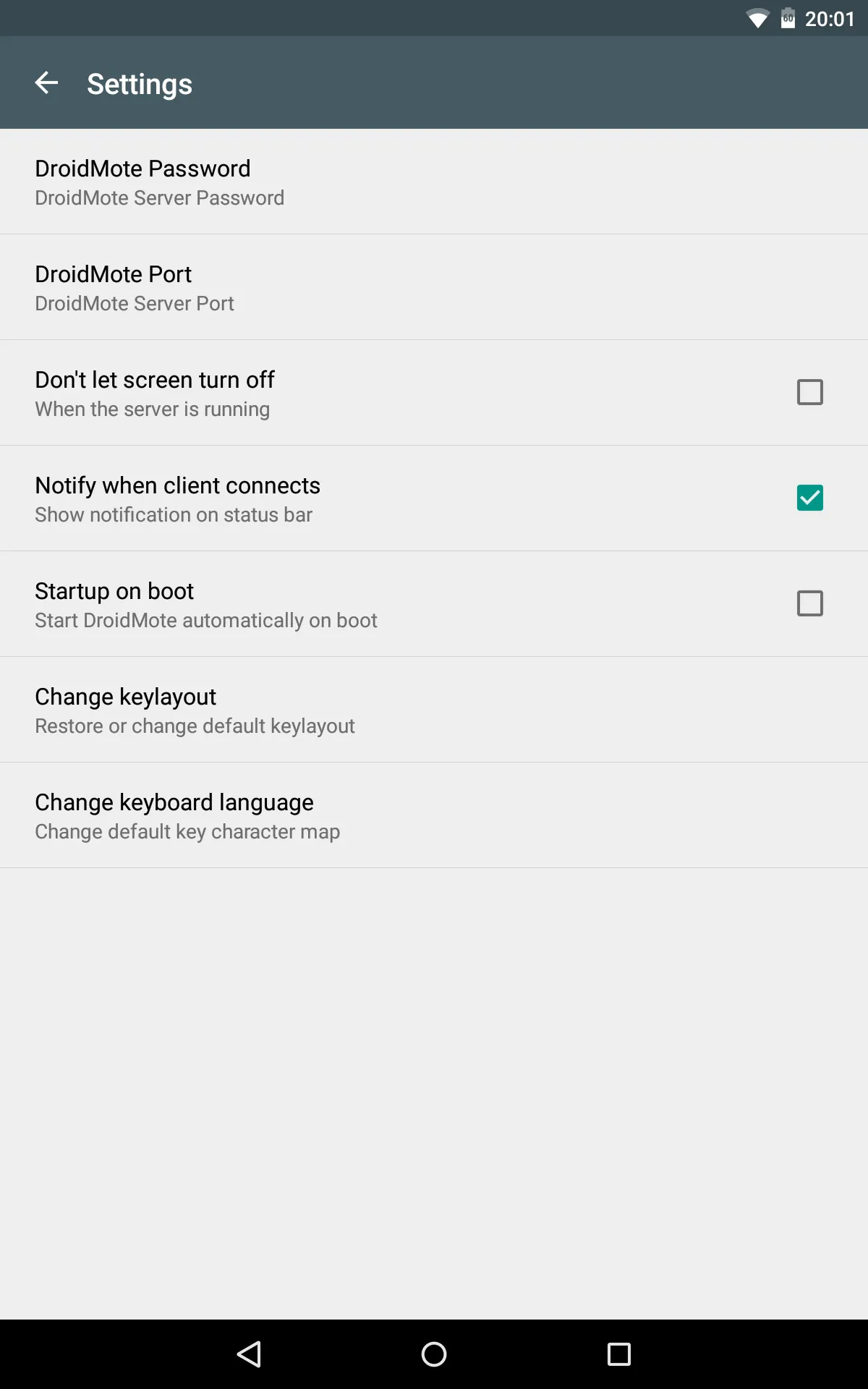 DroidMote Server (root) | Indus Appstore | Screenshot