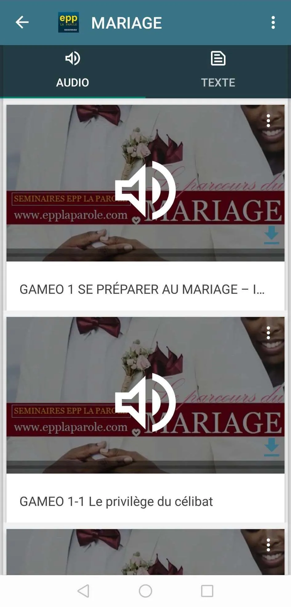 E.P.P. La Parole - Ressources | Indus Appstore | Screenshot