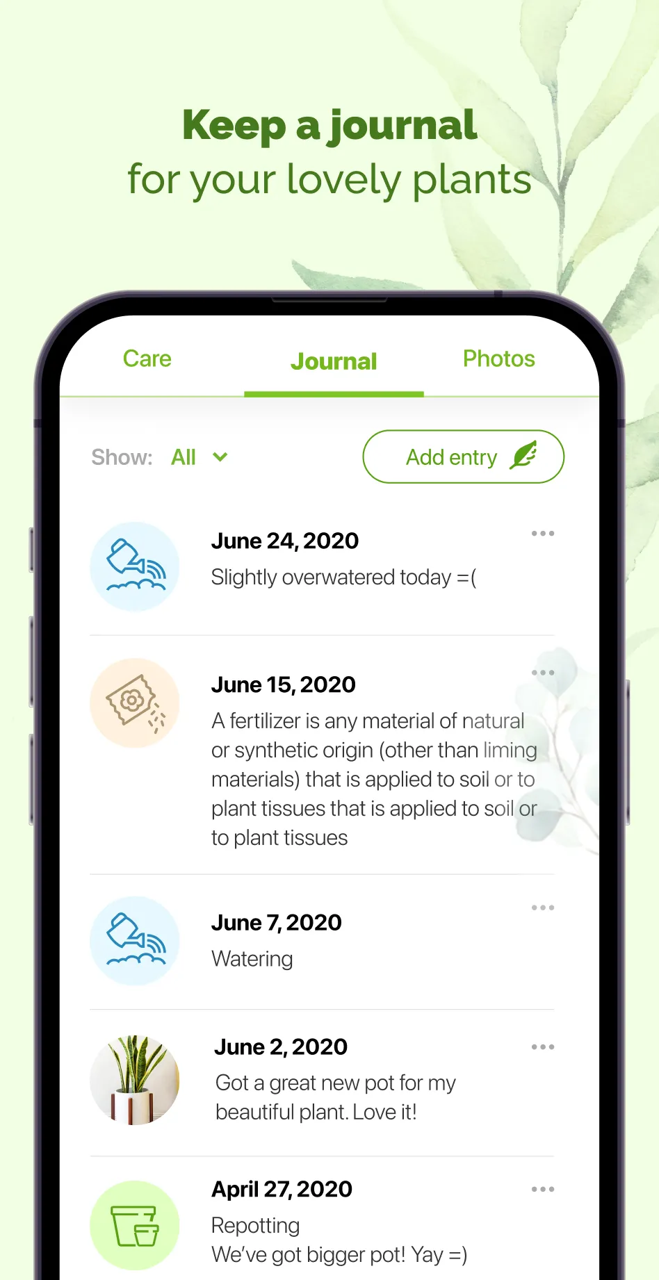 Lovely: plants care journal | Indus Appstore | Screenshot