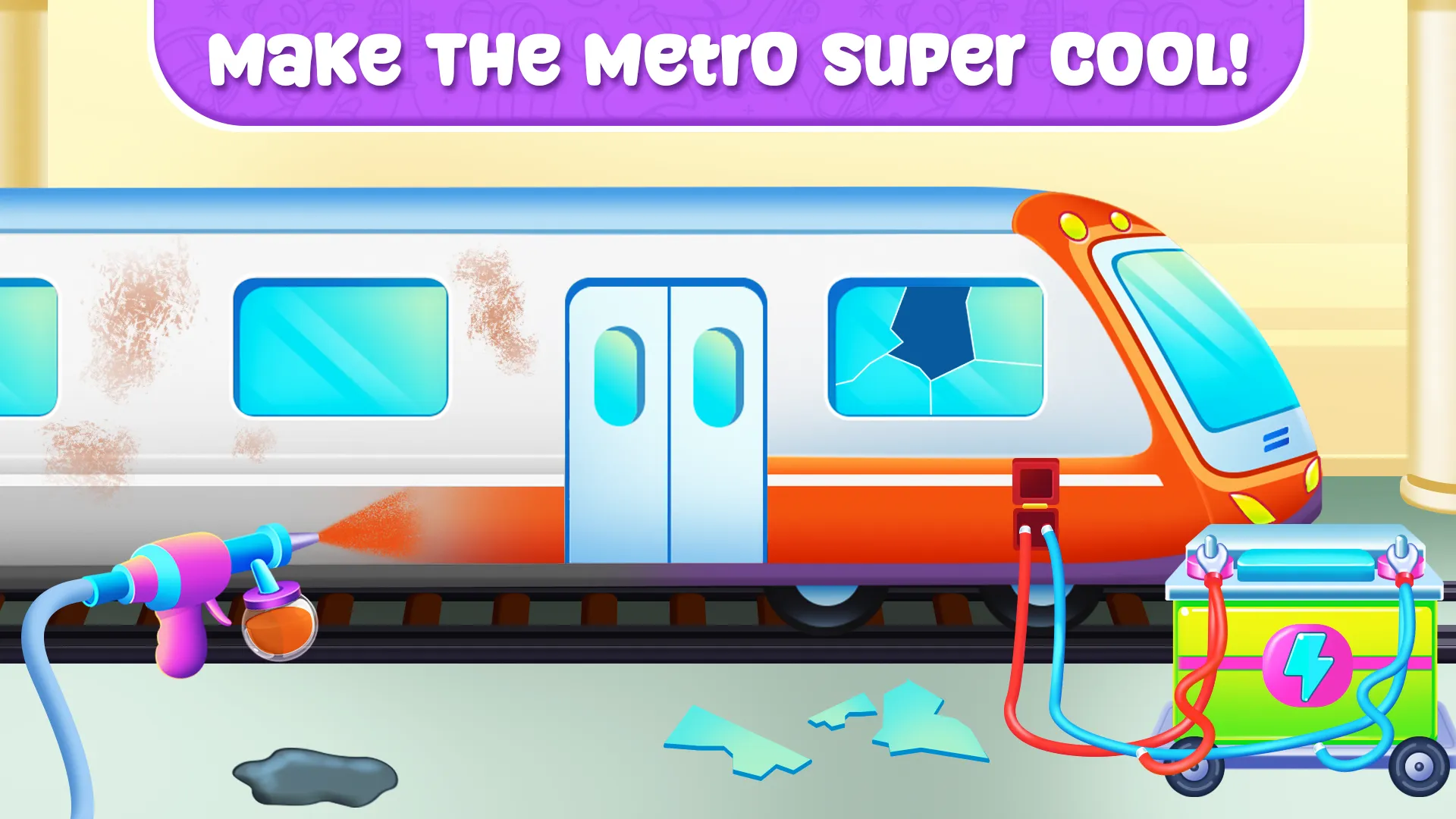 Train cleaning game | Indus Appstore | Screenshot