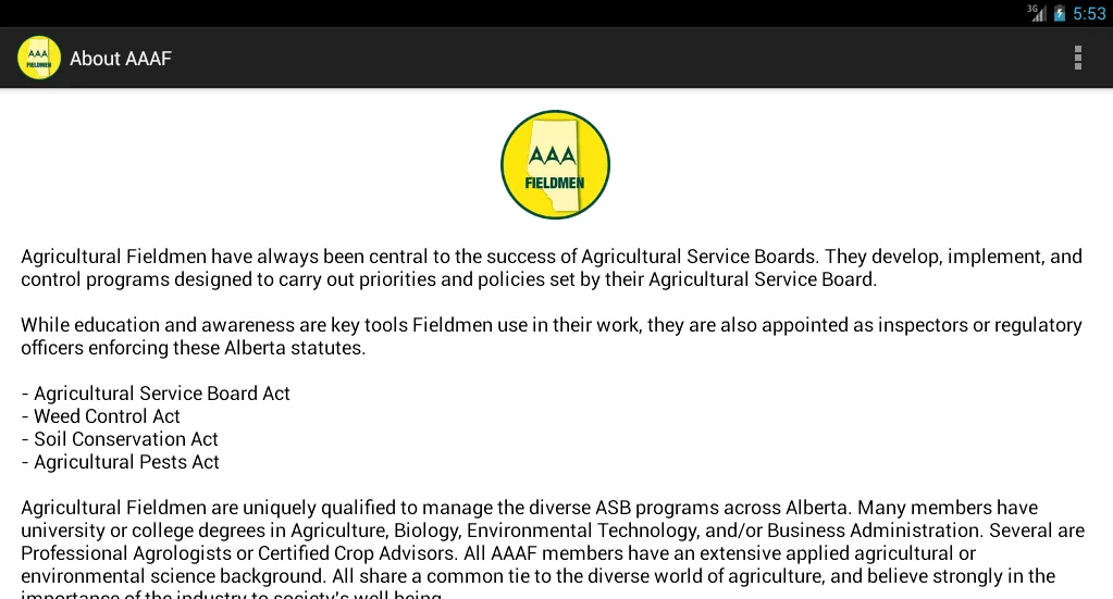 Alberta Agriculture Fieldmen | Indus Appstore | Screenshot