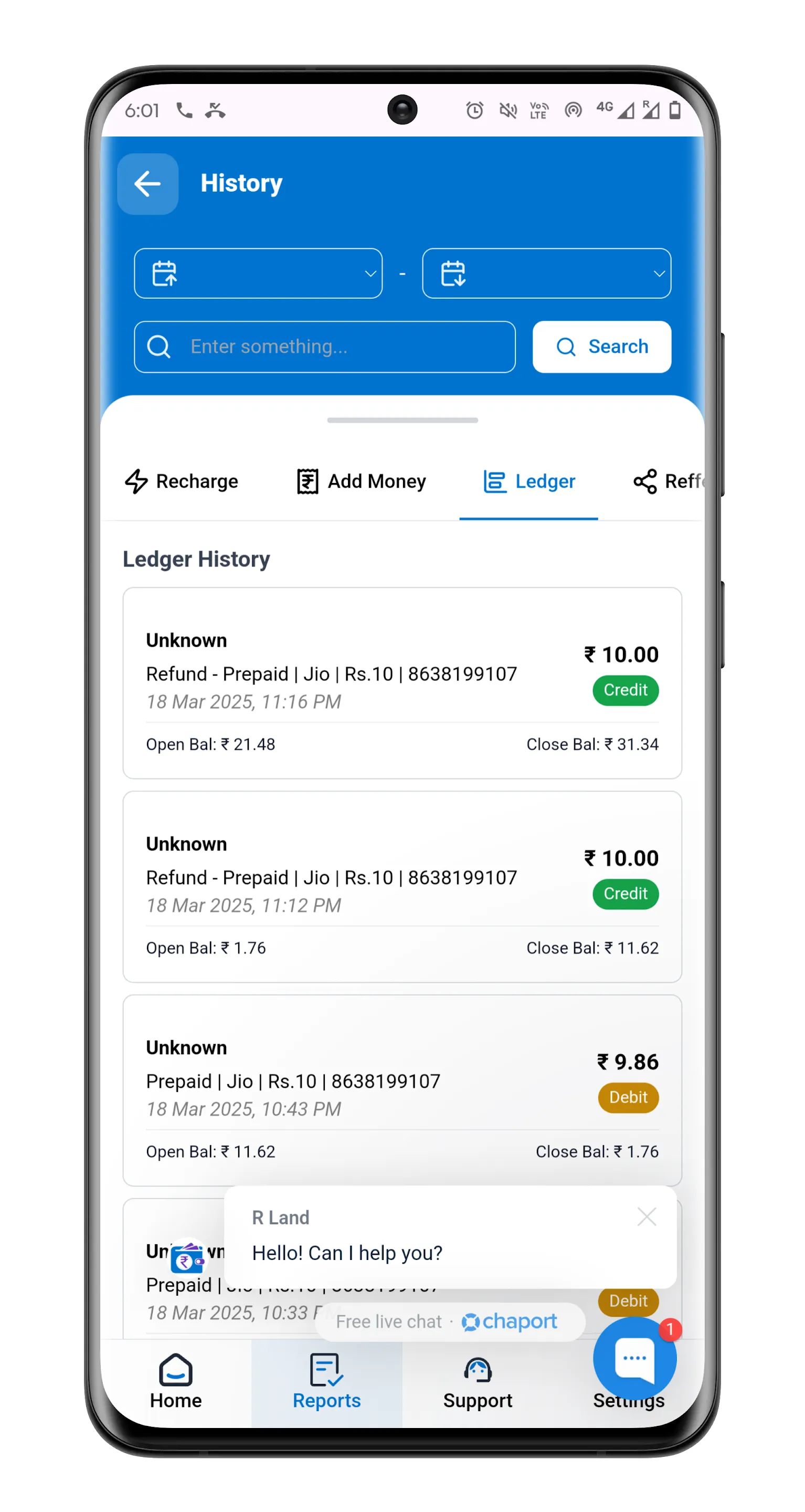 Recharge Land | Commission App | Indus Appstore | Screenshot