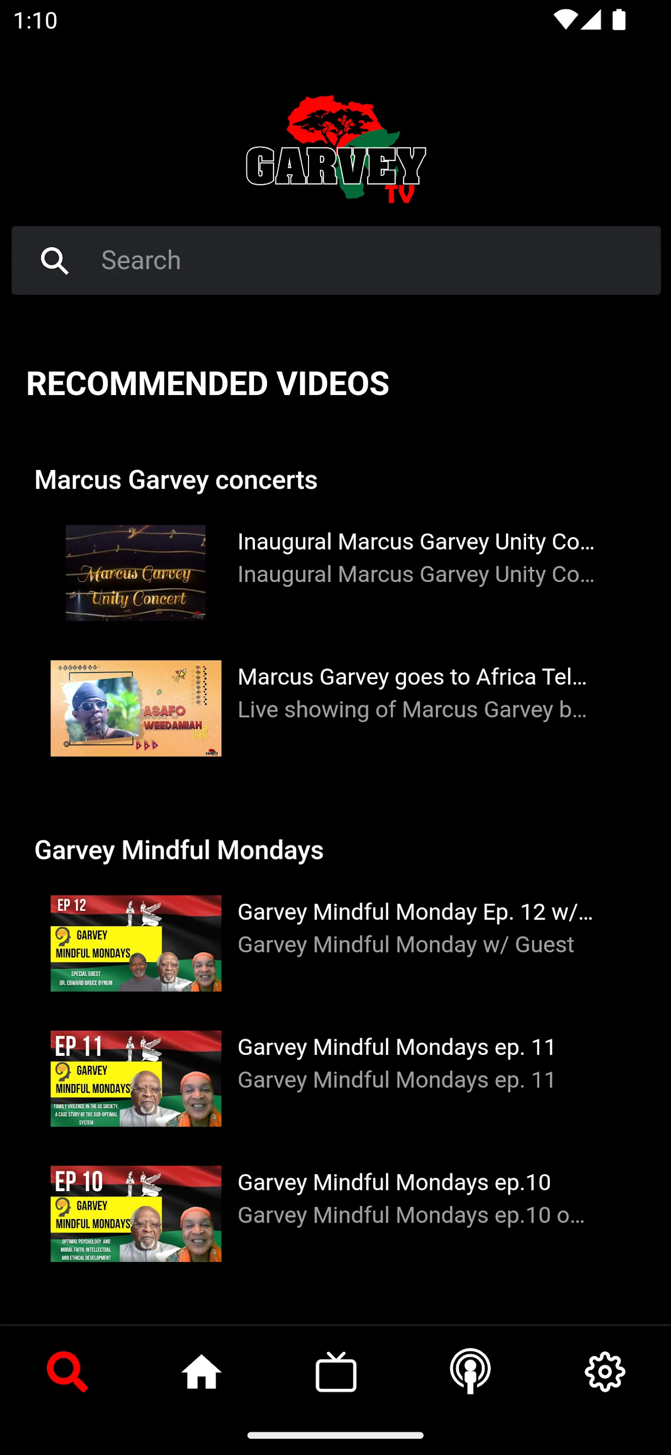 Garvey TV | Indus Appstore | Screenshot