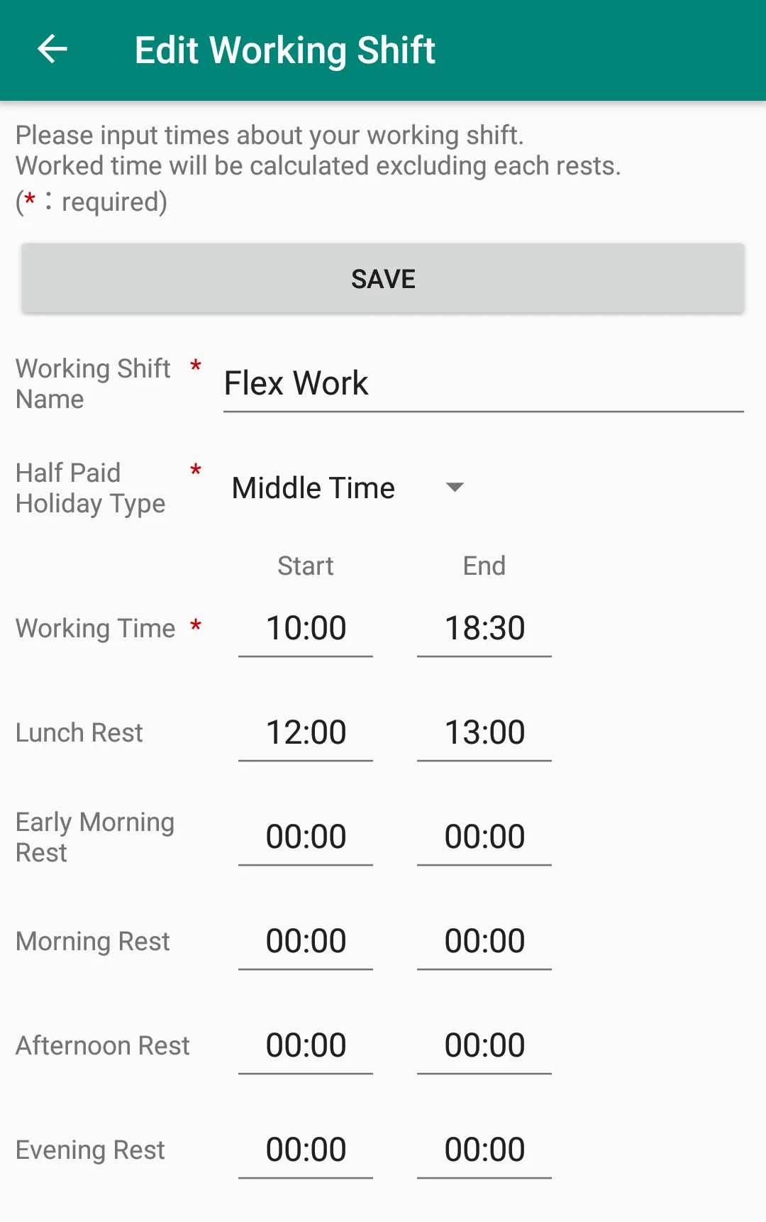 Overtime and Worked Time Log | Indus Appstore | Screenshot