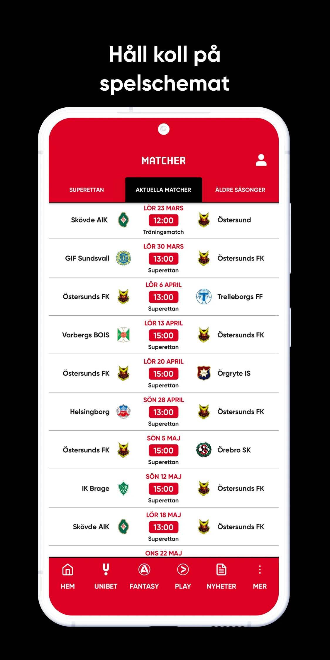 Östersunds FK Live | Indus Appstore | Screenshot