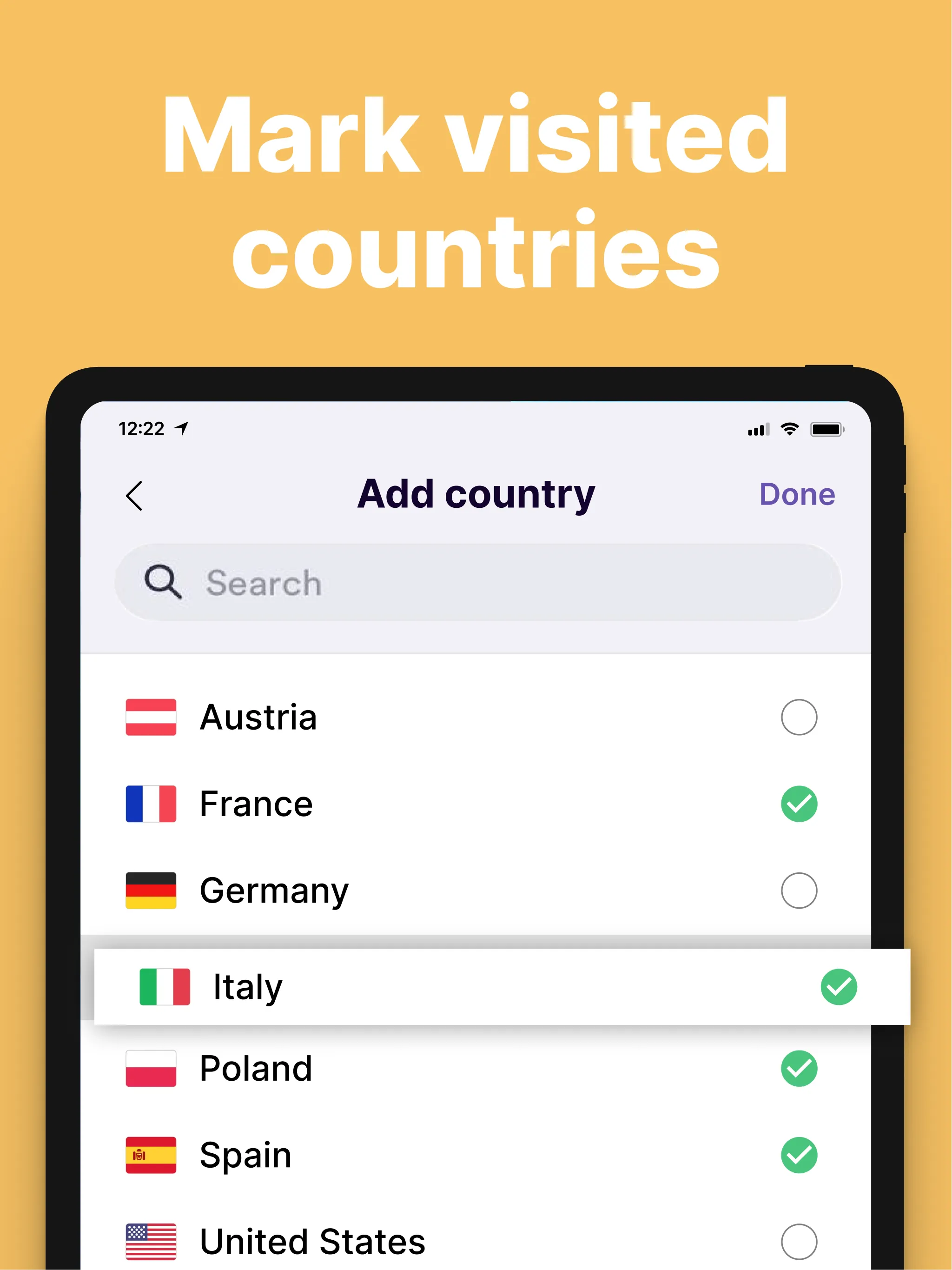 been: track visited countries | Indus Appstore | Screenshot