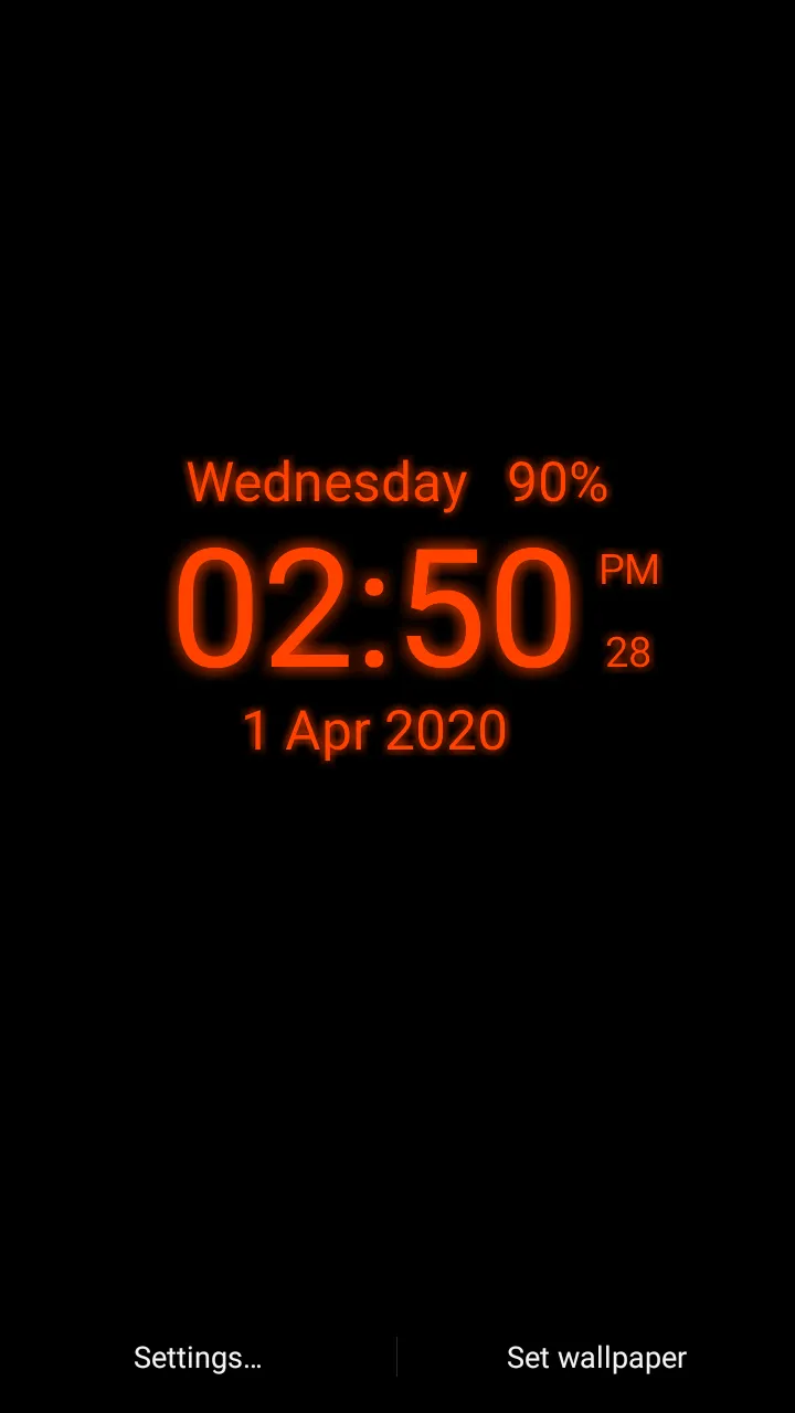 Digital Clock Live Wallpaper | Indus Appstore | Screenshot