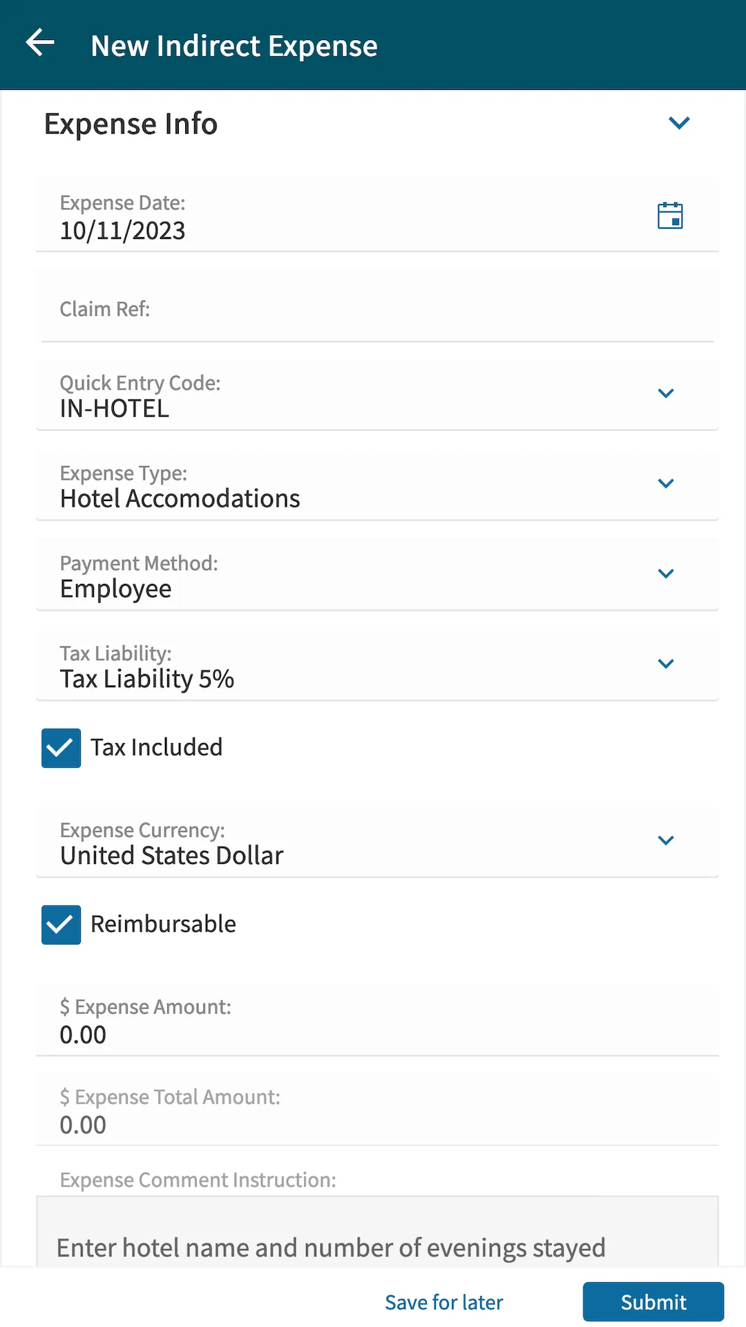 Epicor Expense Management | Indus Appstore | Screenshot