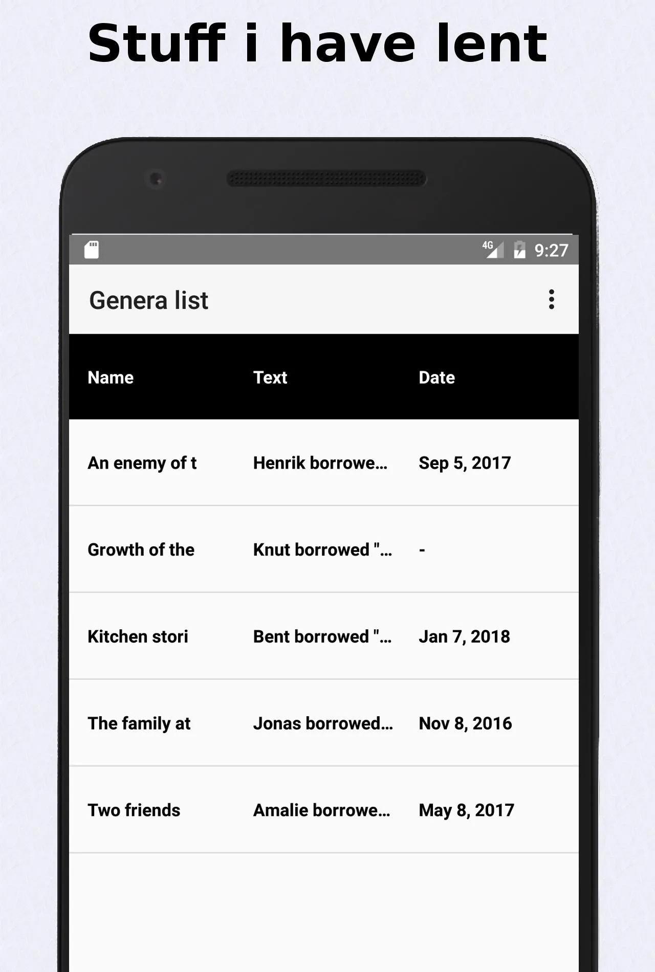 Genera list | Indus Appstore | Screenshot