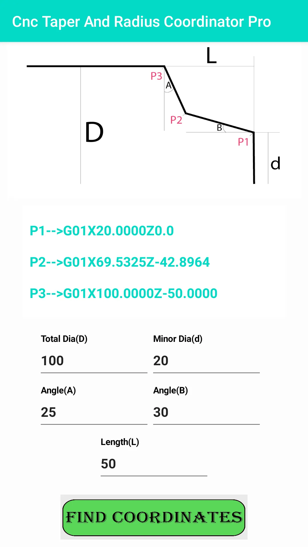 Cnc Taper & Radius Coordinator | Indus Appstore | Screenshot