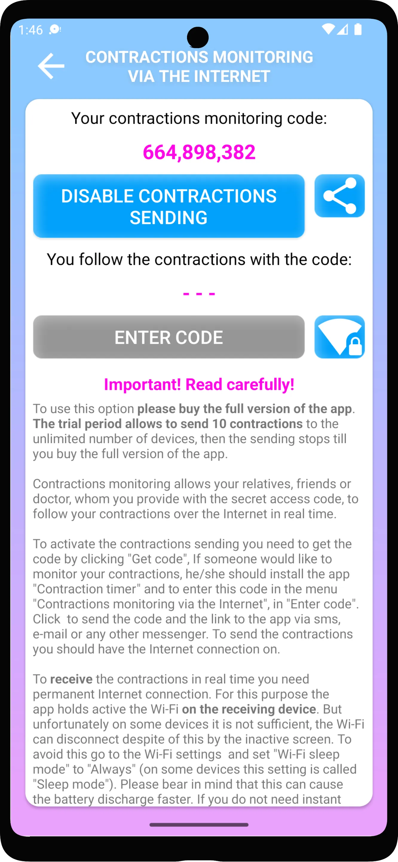 Contraction Timer and Counter | Indus Appstore | Screenshot